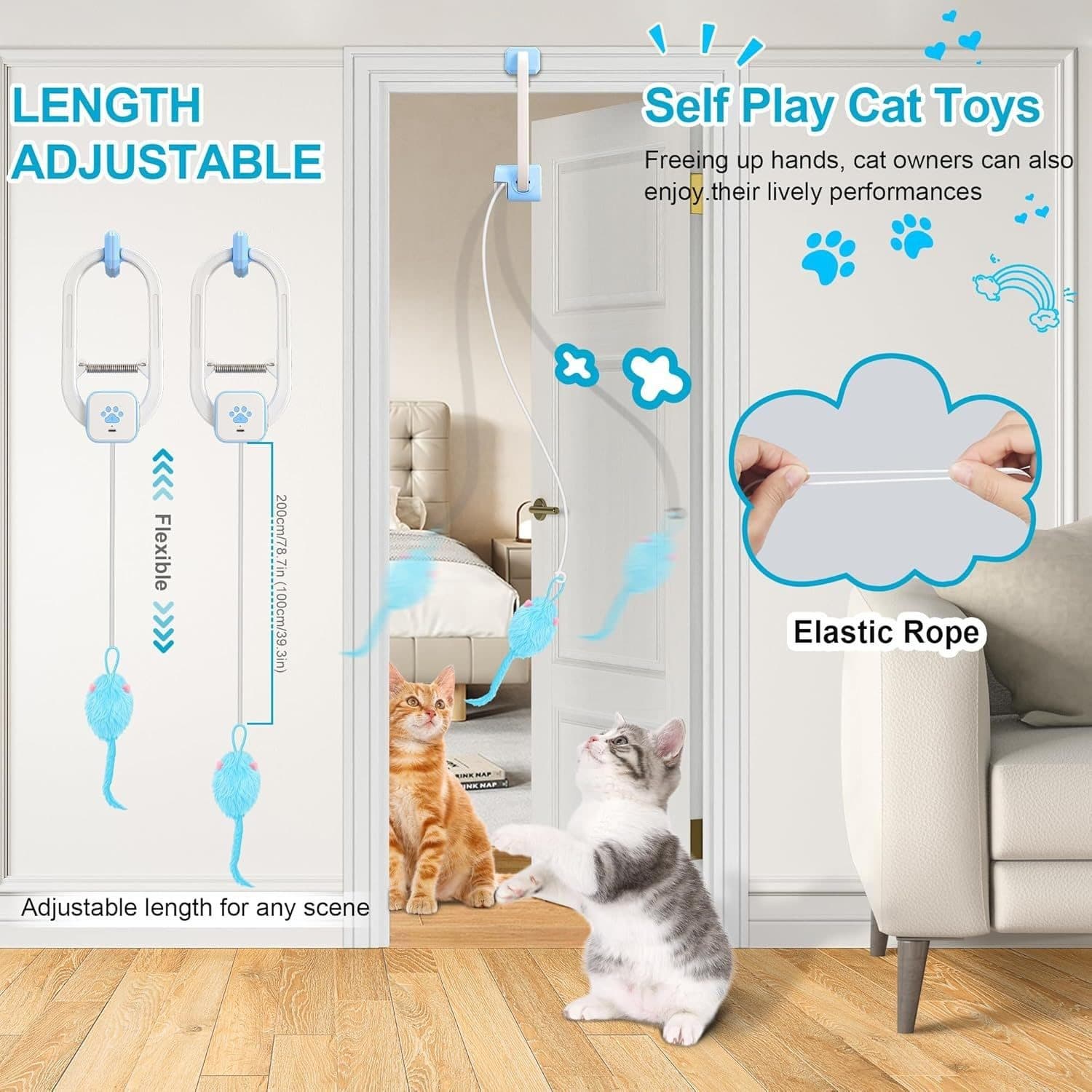 Electric Door-Mounted Cat Teaser With Remote Control - image 4