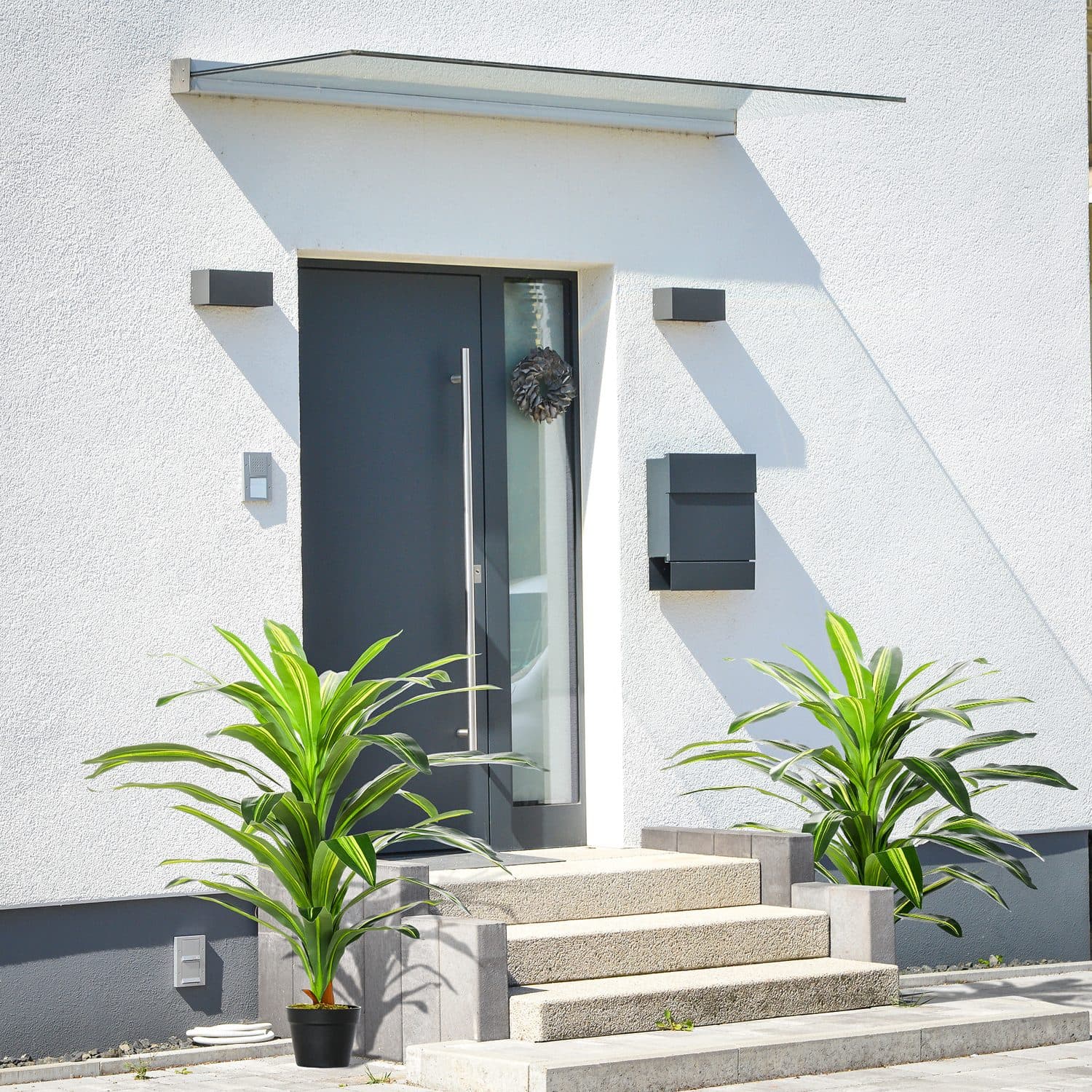 Two Artificial Dracaena Plants in Black Pots, Zero Maintenance - image 4
