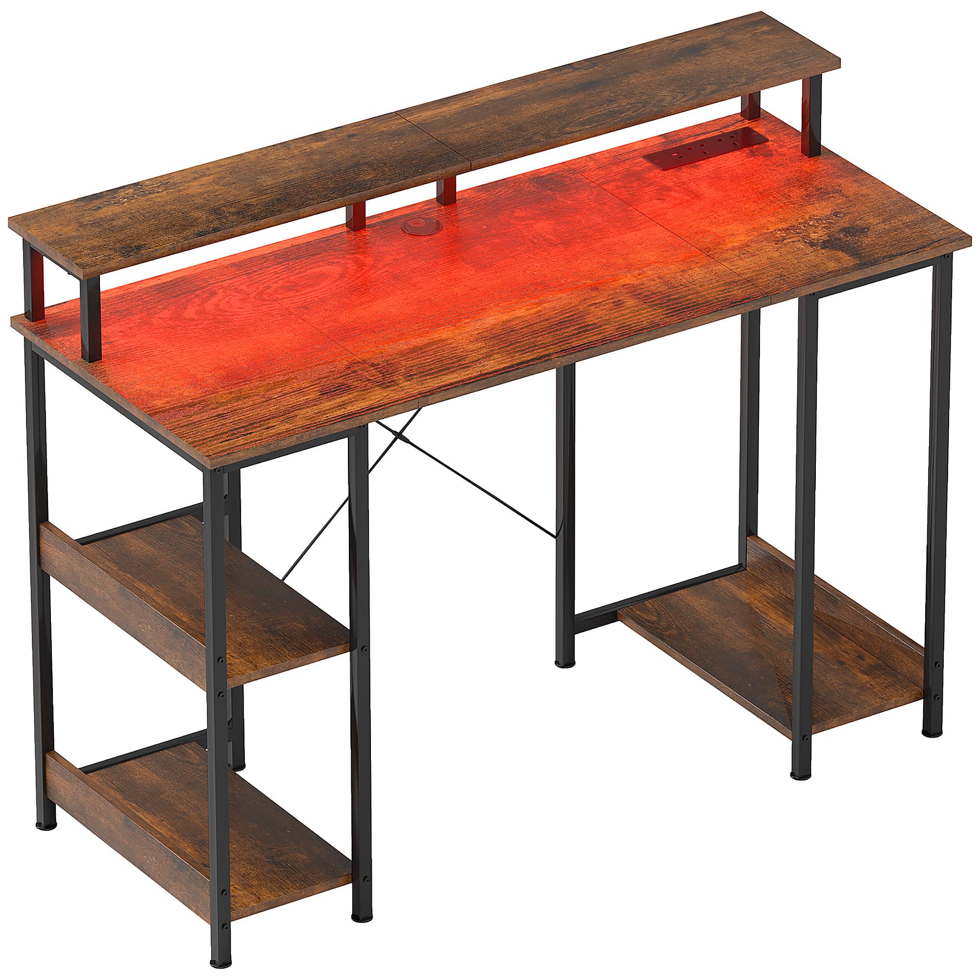 Rustic Brown LED Desk