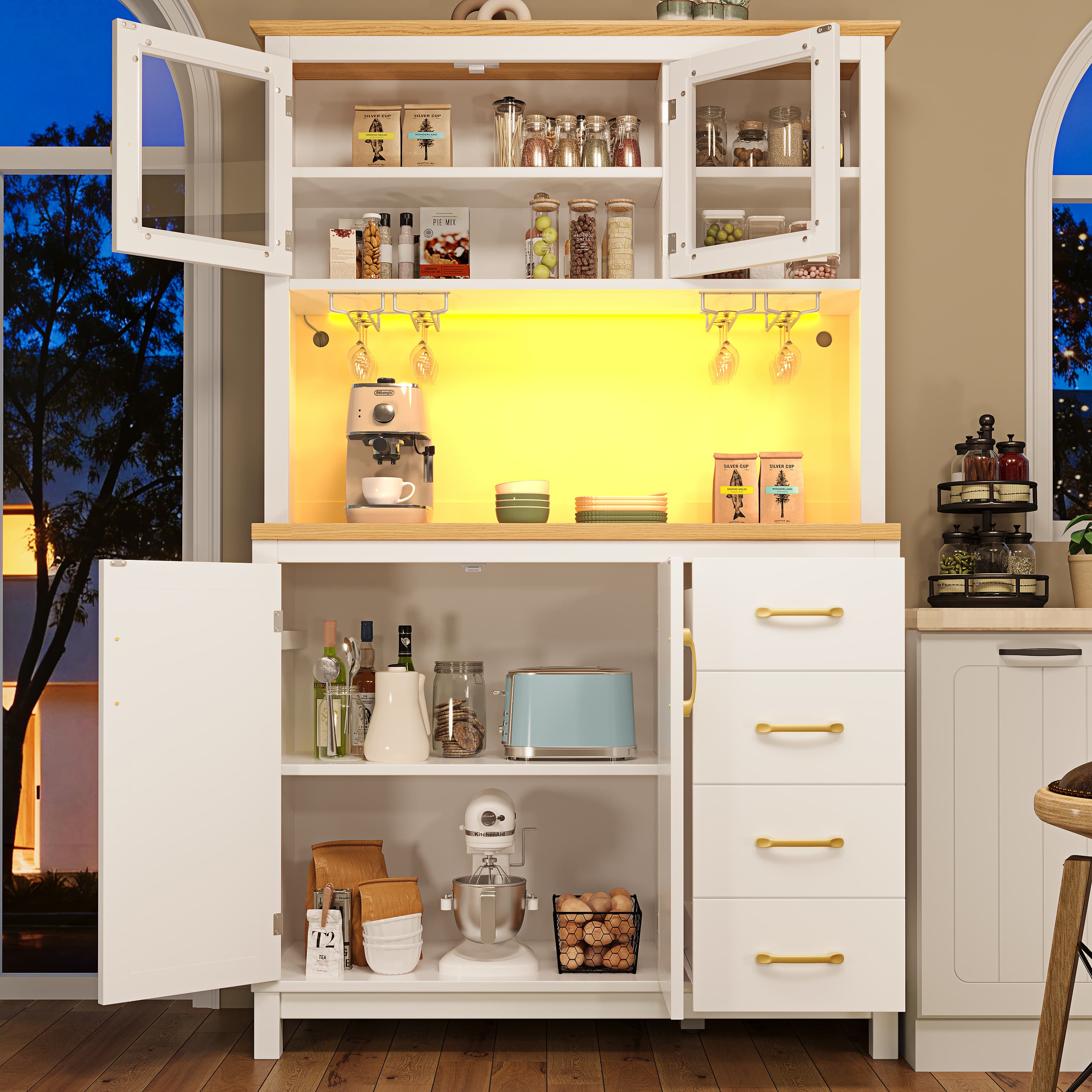 Farmhouse Buffet & Display Cabinet - image 5