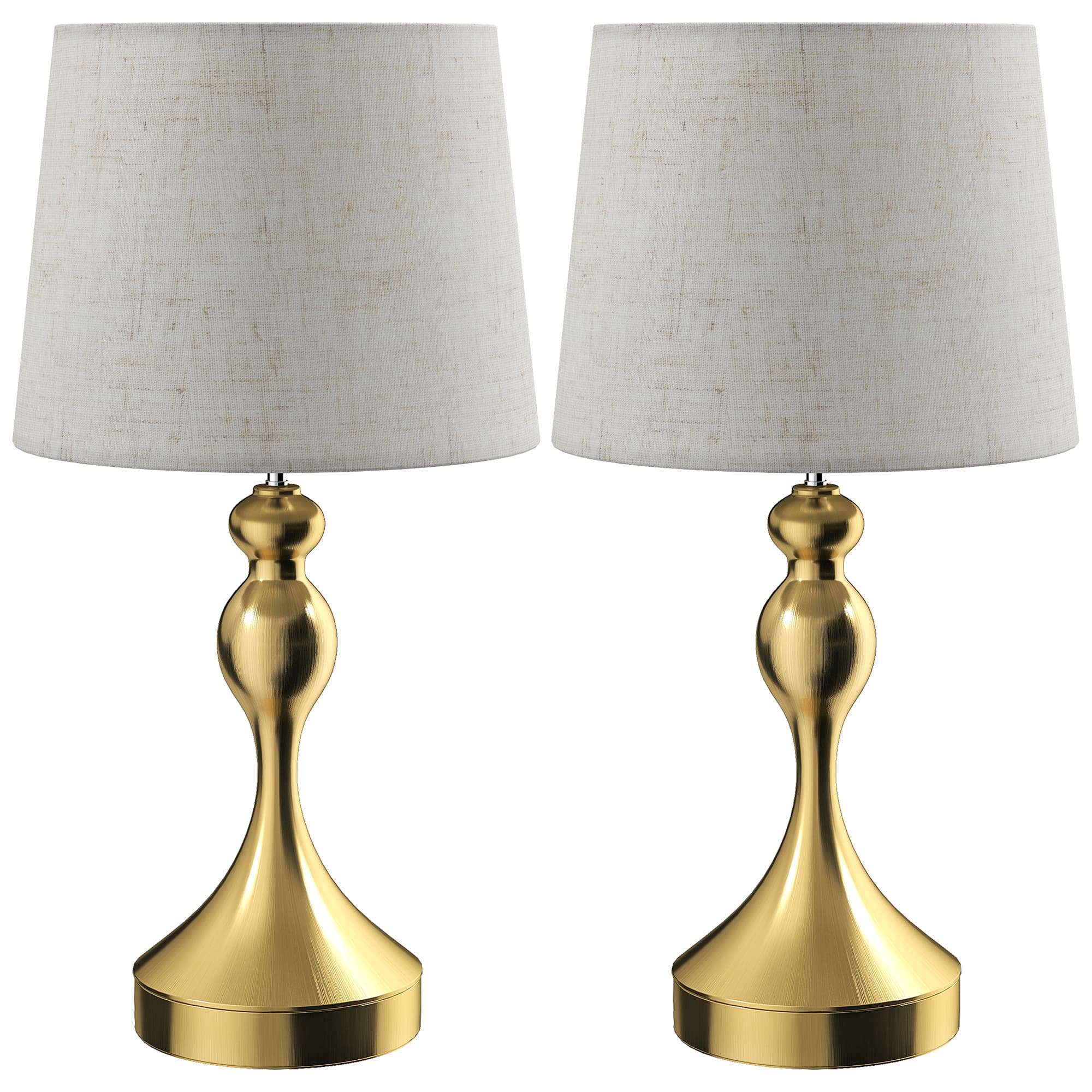 Gold USB Bedside Lamps