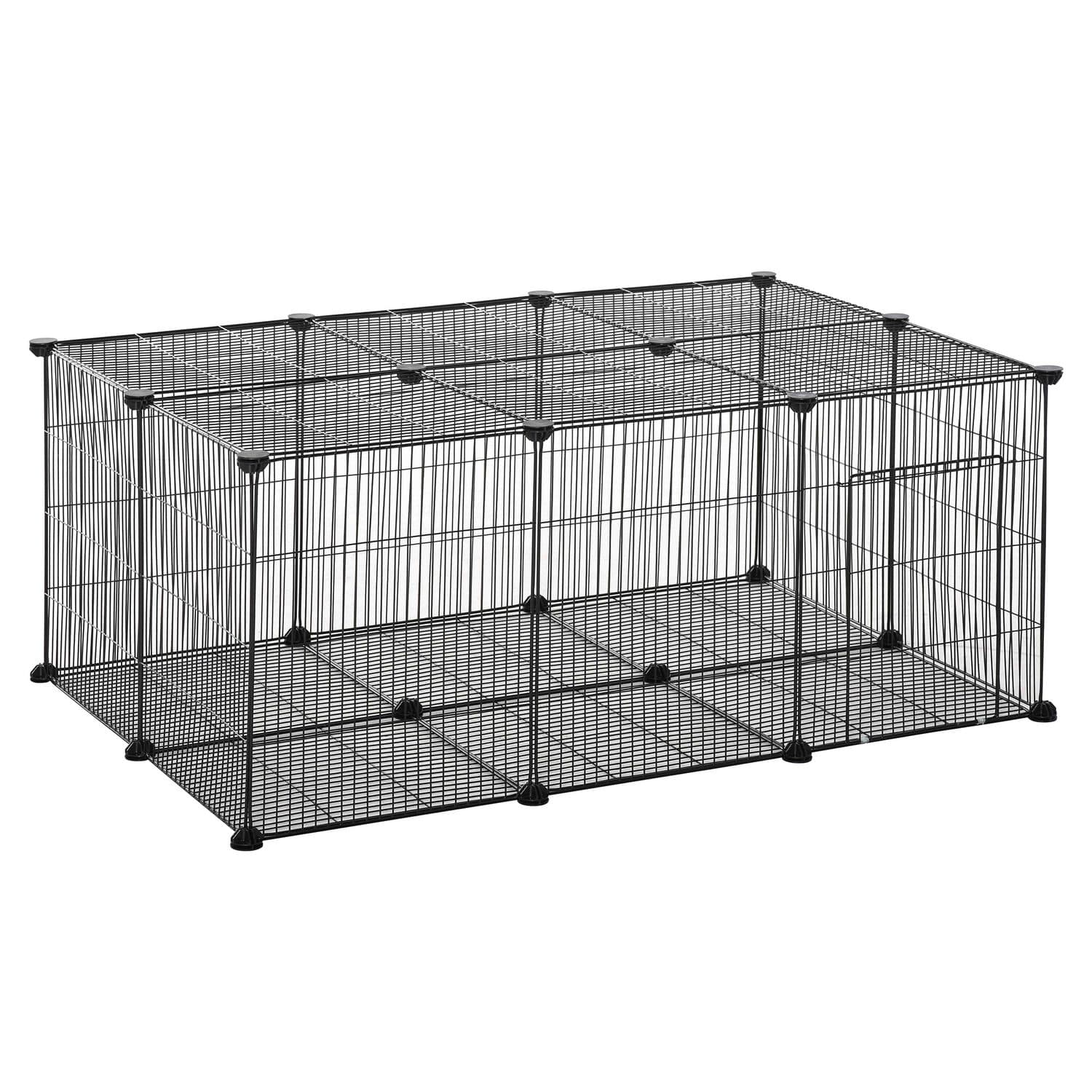 PawHut DIY Metal Fence Cage for Rabbits & Guinea Pigs