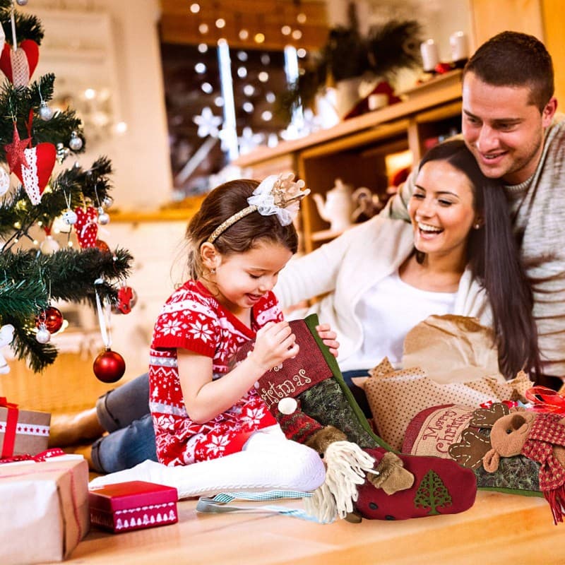 Large Christmas Stockings for a Festive Mantel - image 2