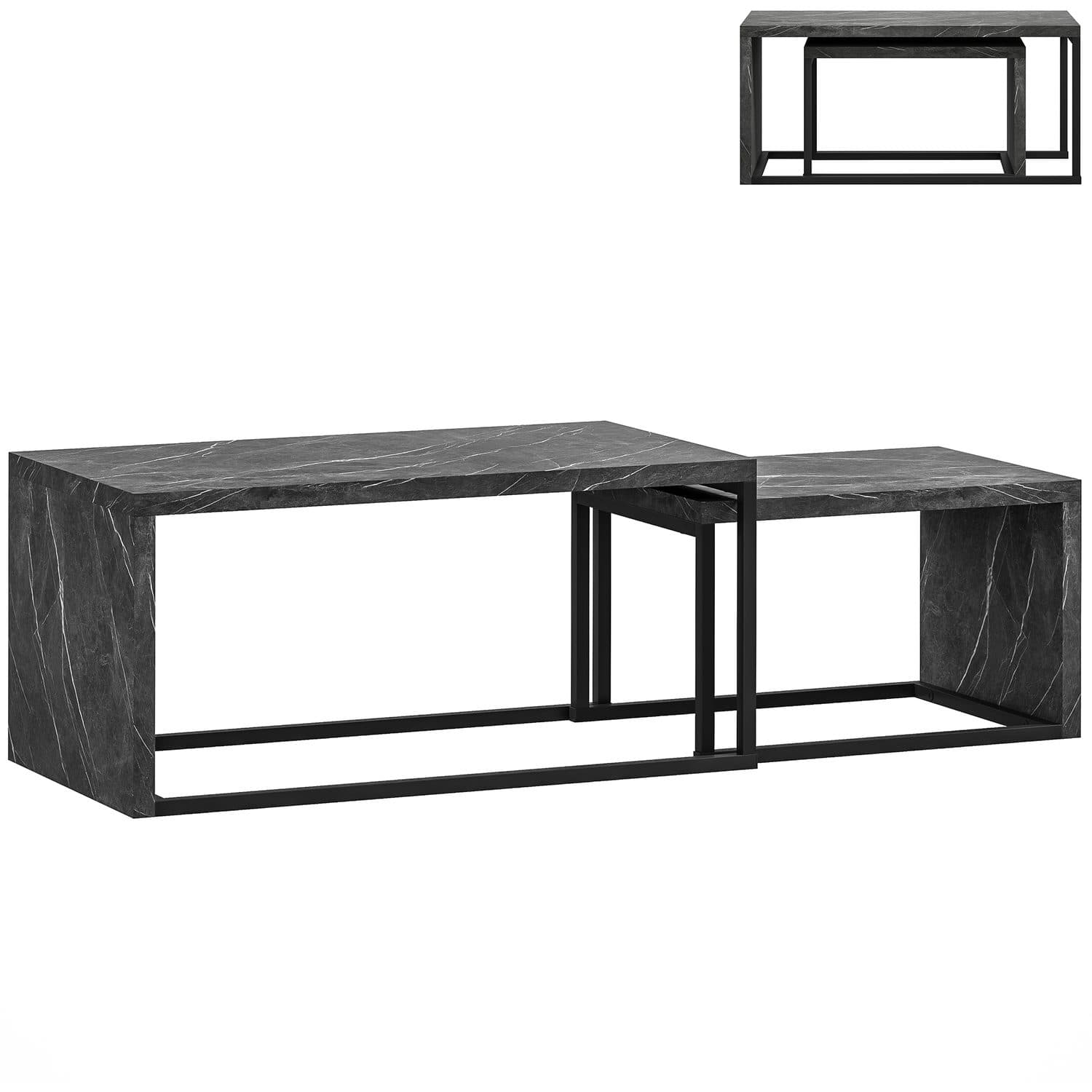 Industrial Nesting Tables - Dark Grey