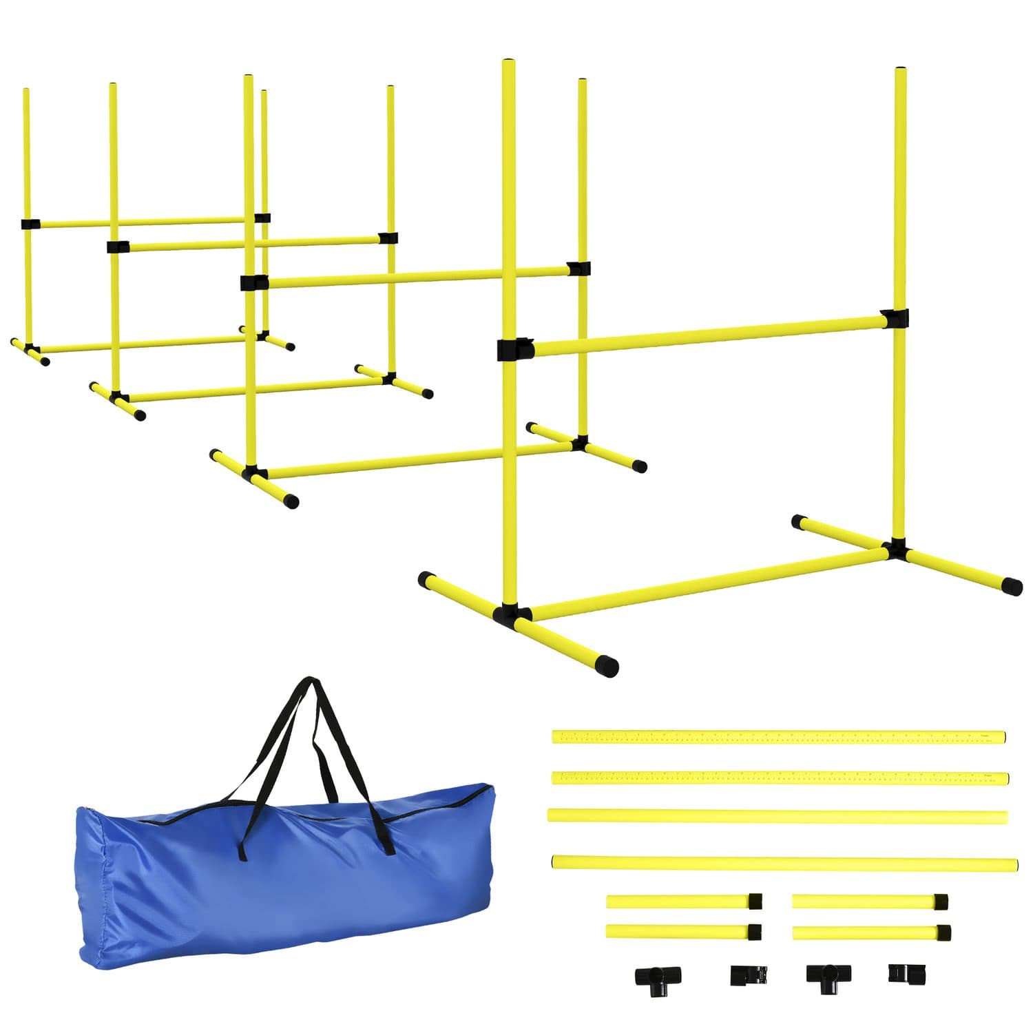 PawHut Portable Dog Agility Jumps with Adjustable Height