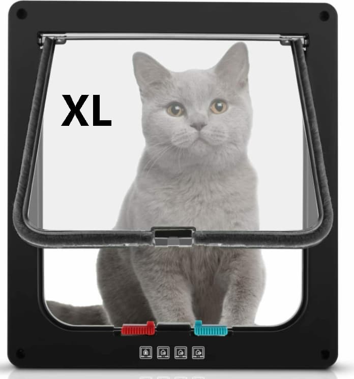 4-Way Locking Cat and Dog Flap with Magnetic Closure - Default