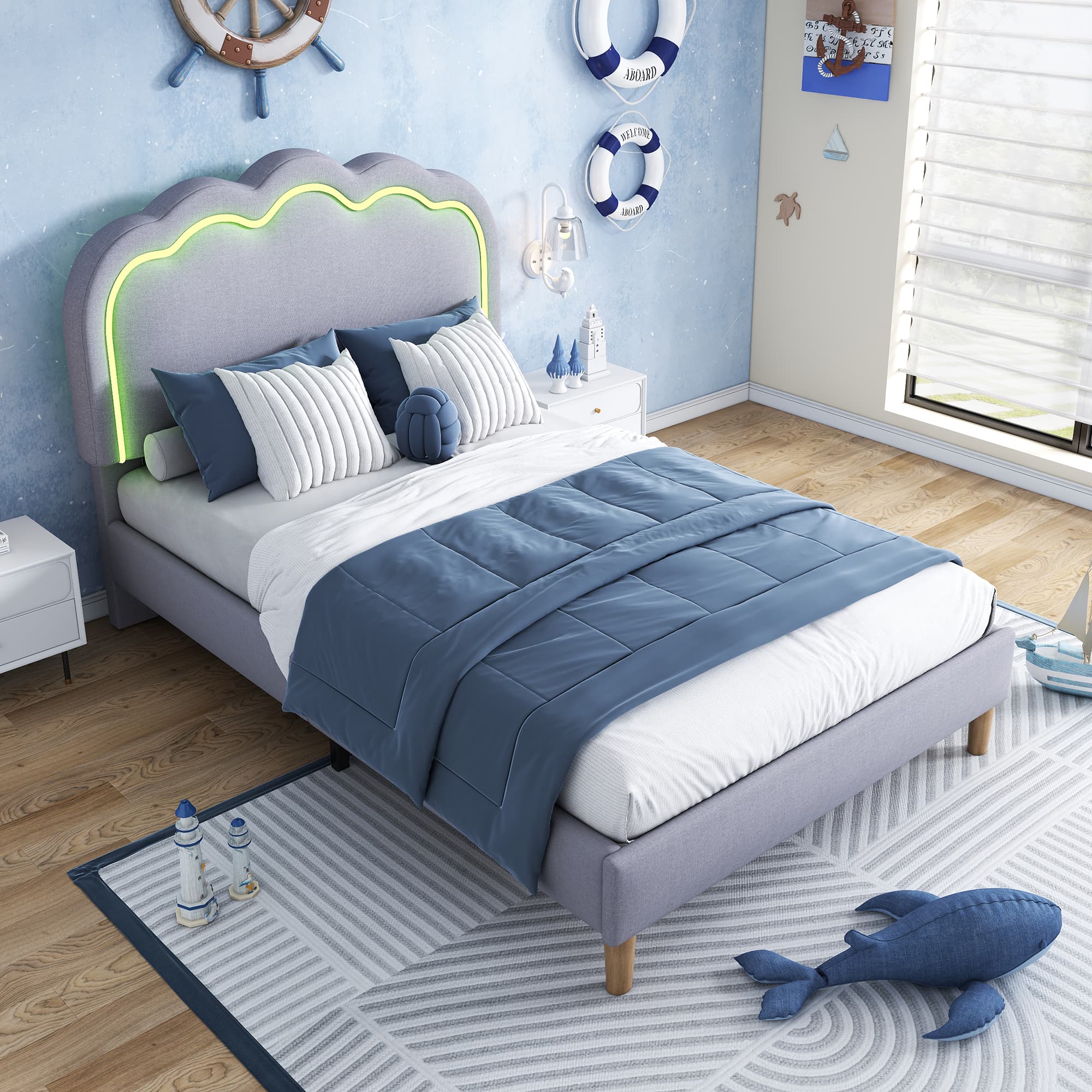 LED Single Bed Frame