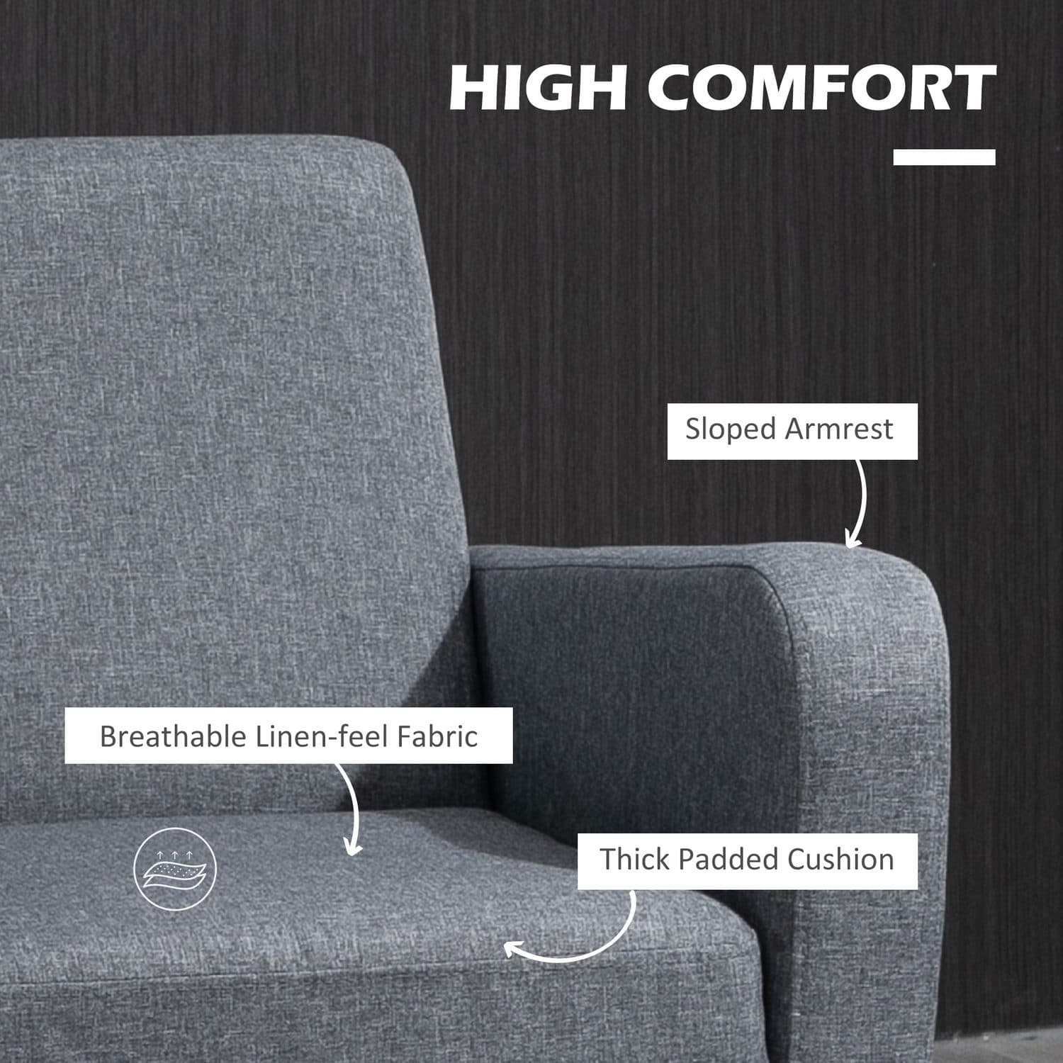 Modern Grey Armchairs - image 4