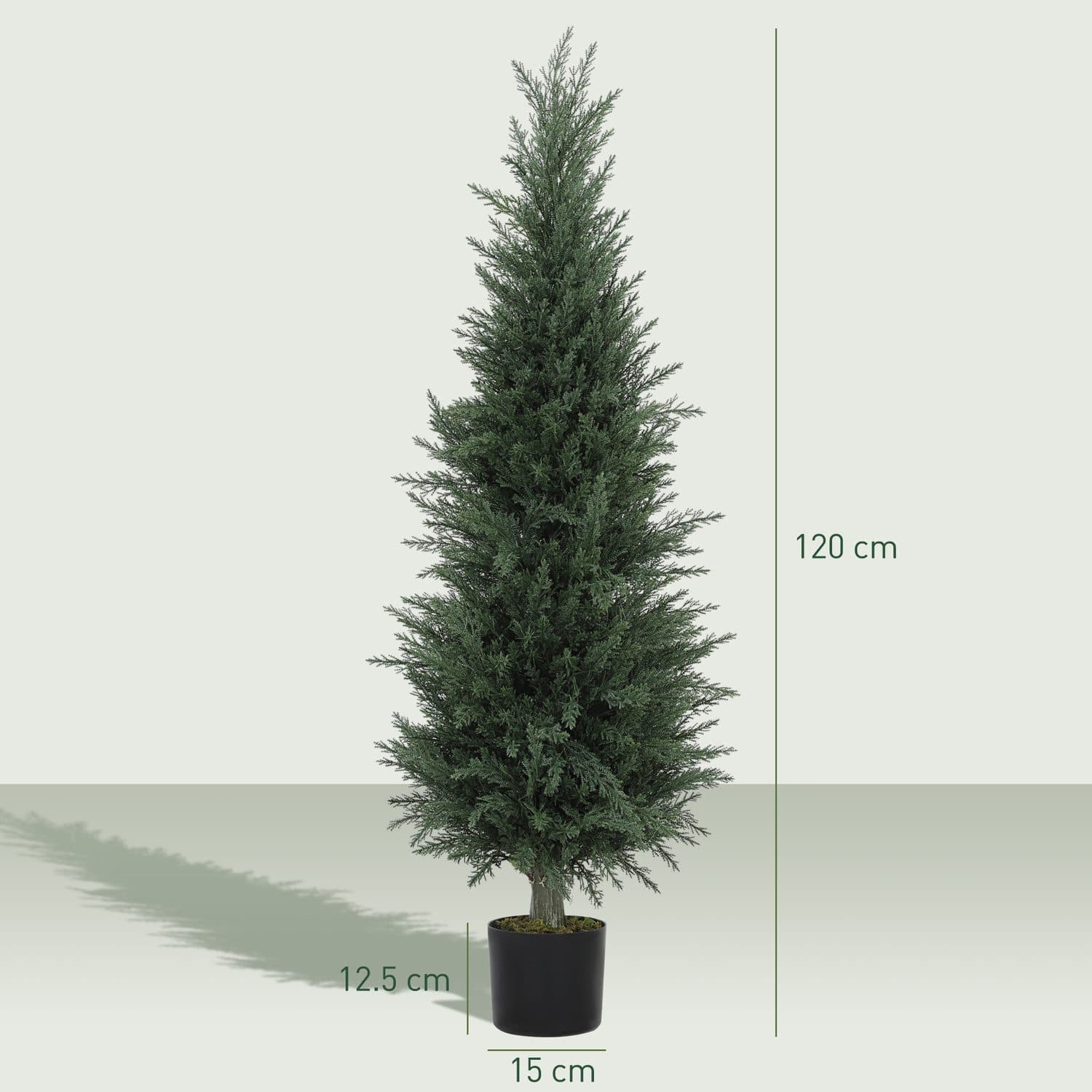 Twin 120cm Artificial Cypress Trees - image 2