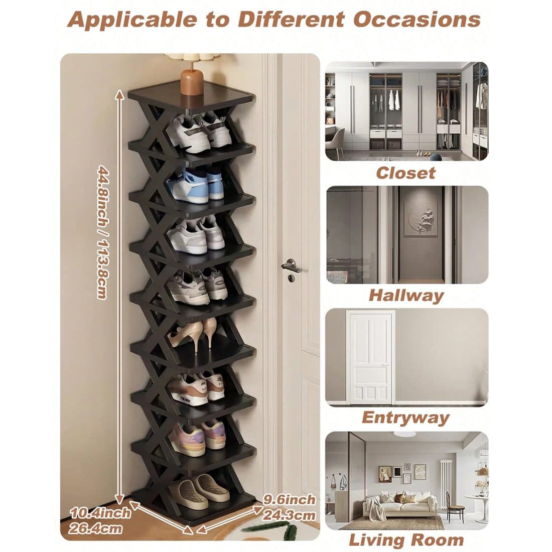 Store Eight Pairs of Shoes in a Narrow Vertical Rack - image 4