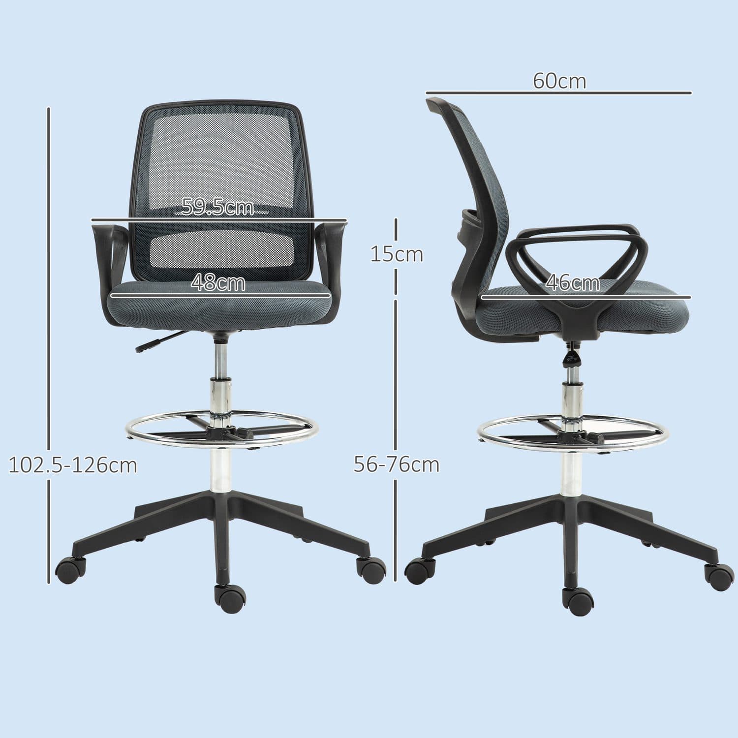 Vinsetto Draughtsman Chair - image 5