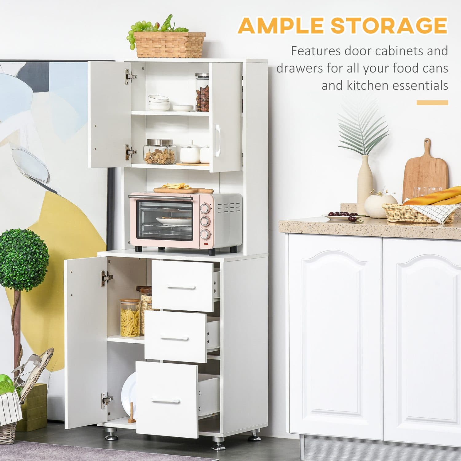 Modern White Kitchen Cupboard - image 4