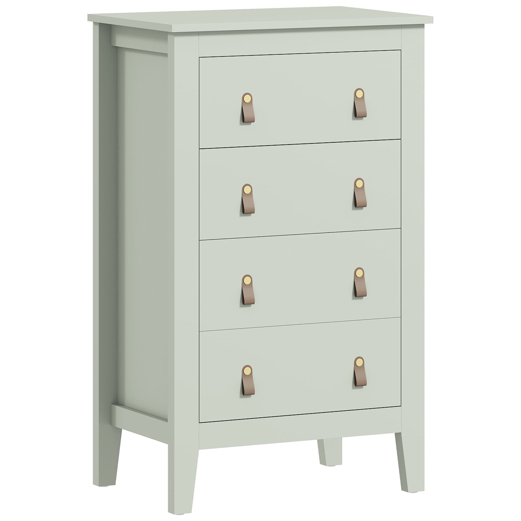 Modern Green 4-Drawer Chest