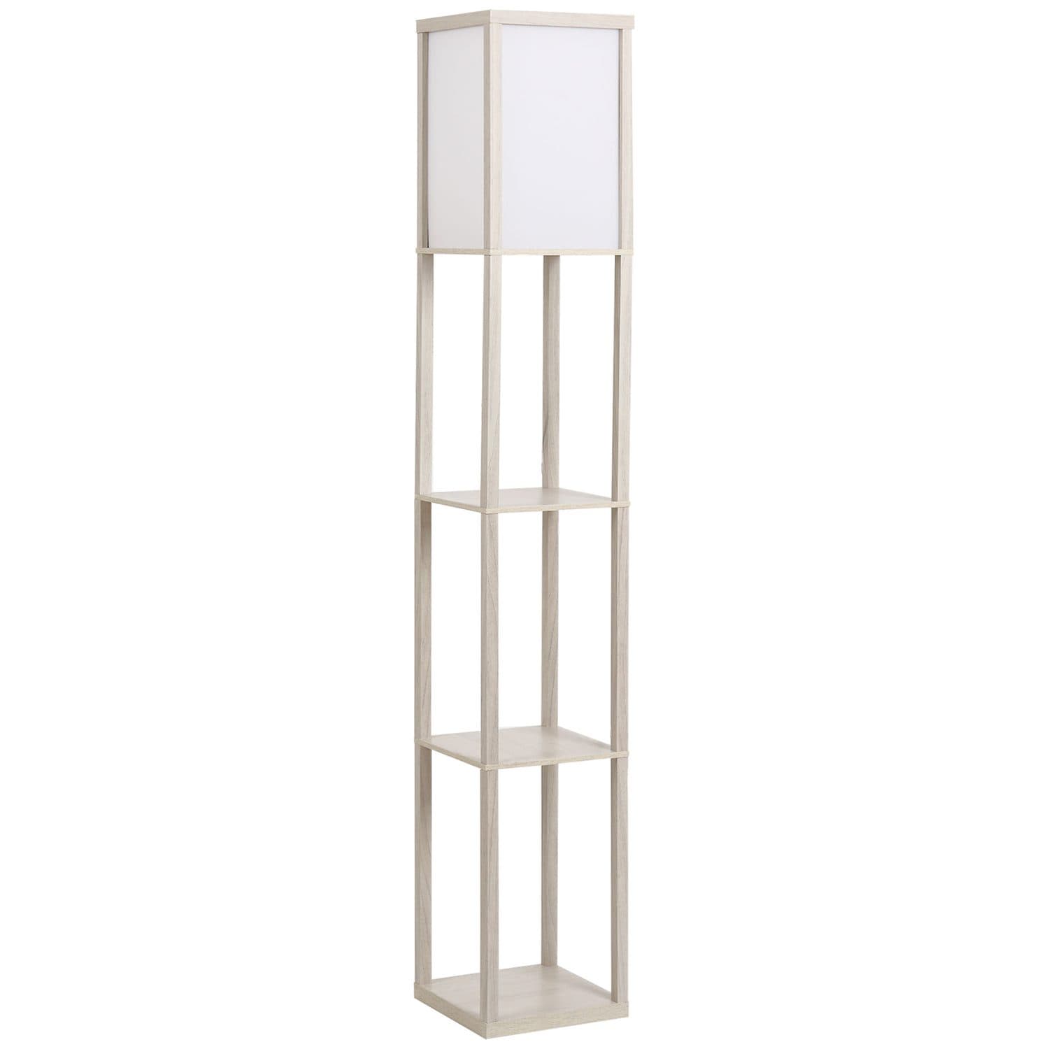 Oak 3-Tier Floor Lamp - Oak
