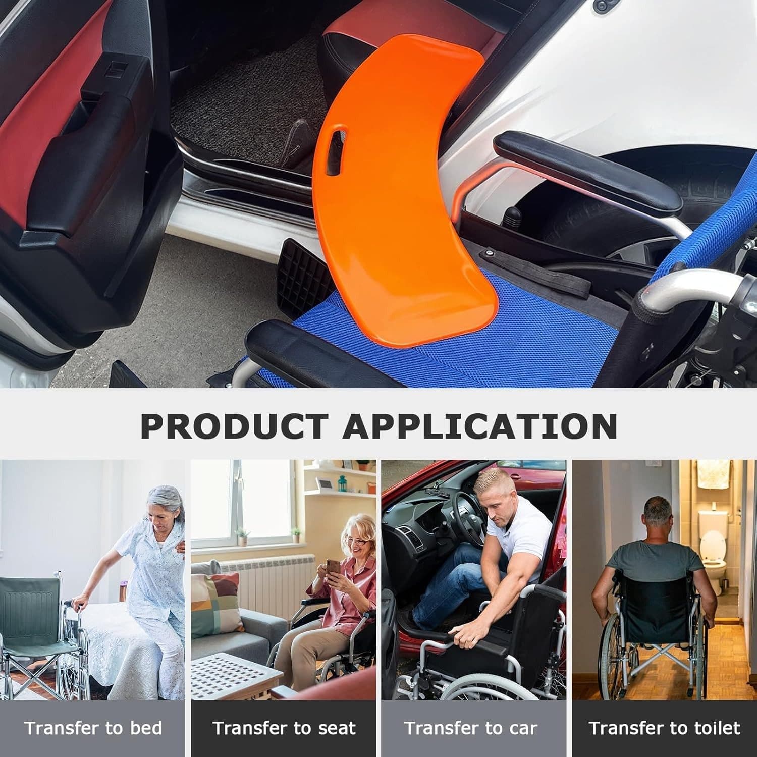 Curved ABS Transfer Board for Bed-to-Wheelchair Lateral Transfers - image 1