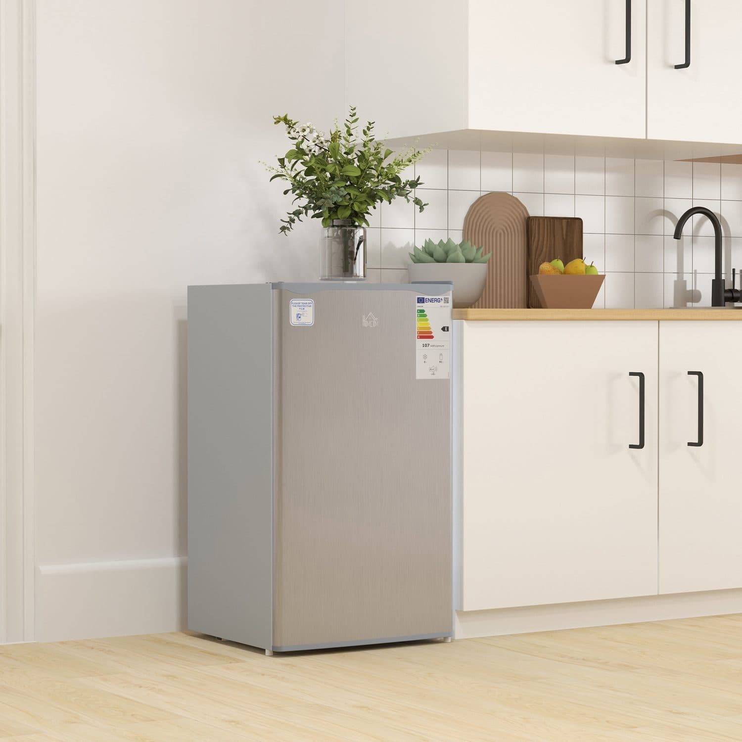 Grey Under Counter Fridge Freezer With Chiller Box - image 2