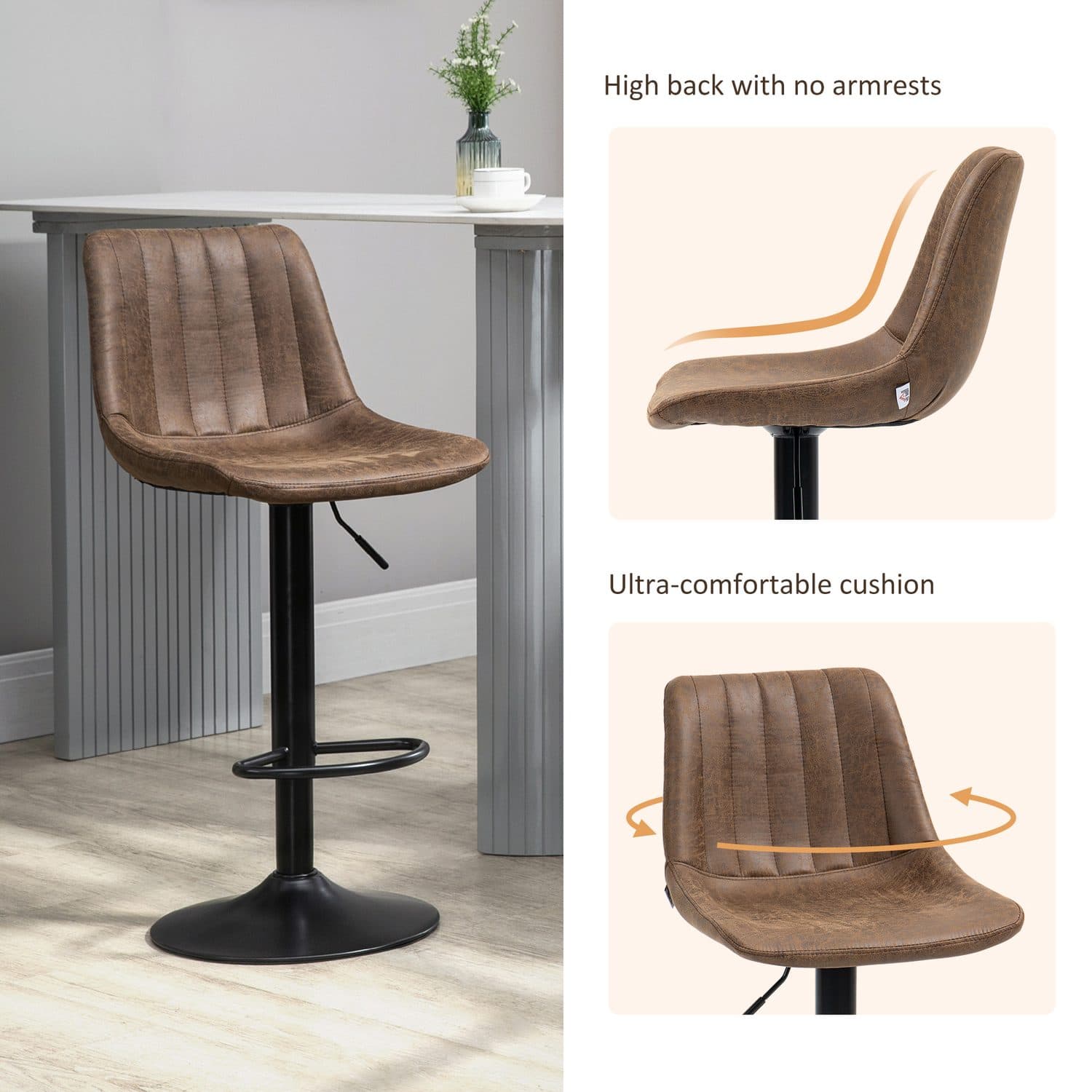 Retro Brown Bar Stools - image 5