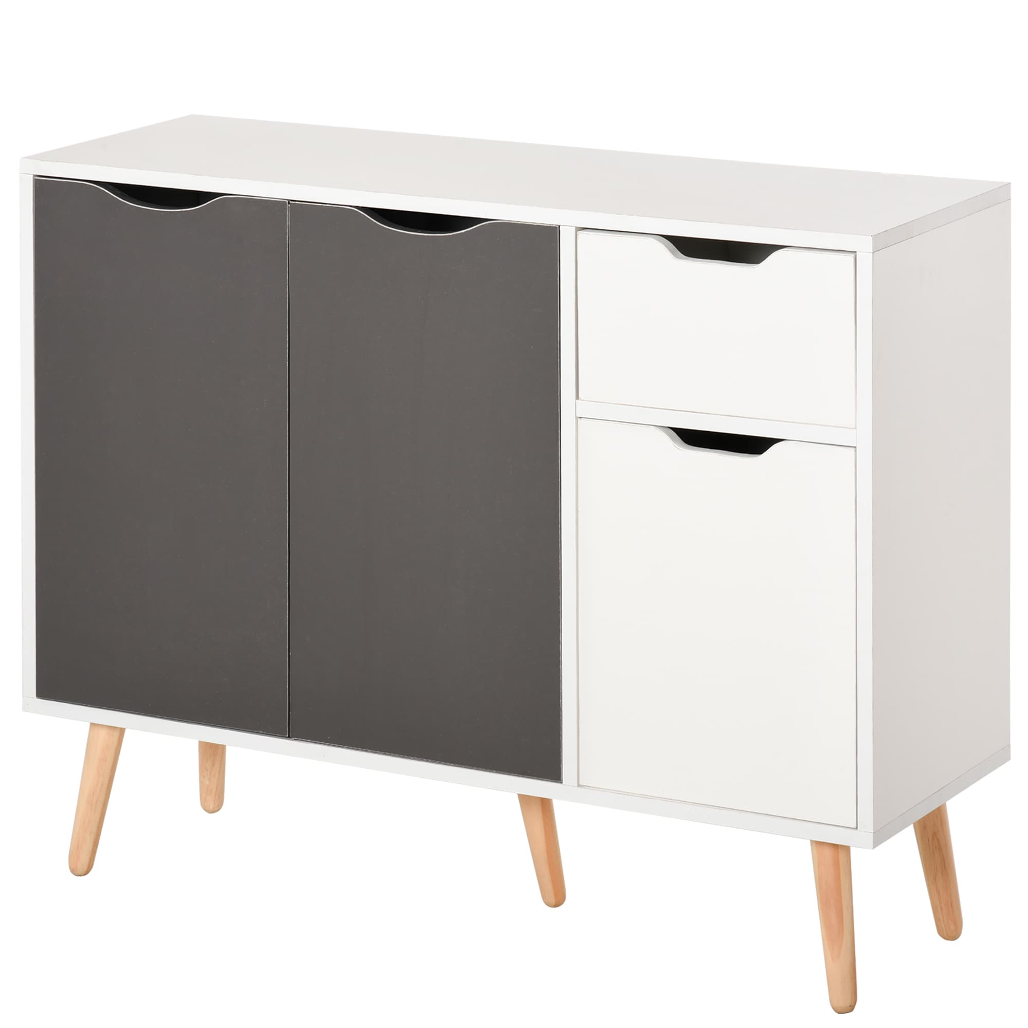 Grey Scandinavian Sideboard Cabinet for Effortless Storage