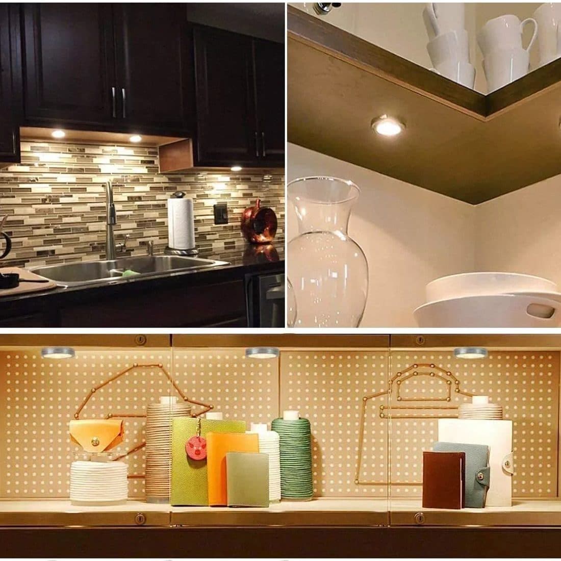 Cool White LED Puck Lights for Cabinets and Shelves - image 4