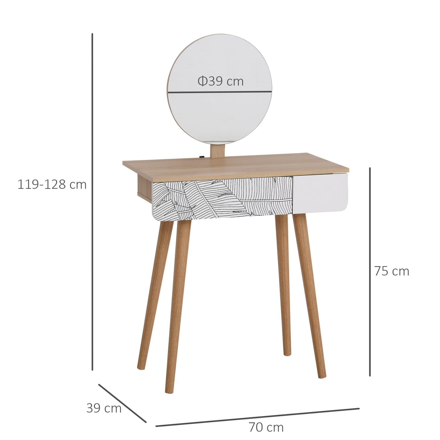 Oak Wooden Dressing Table - image 3