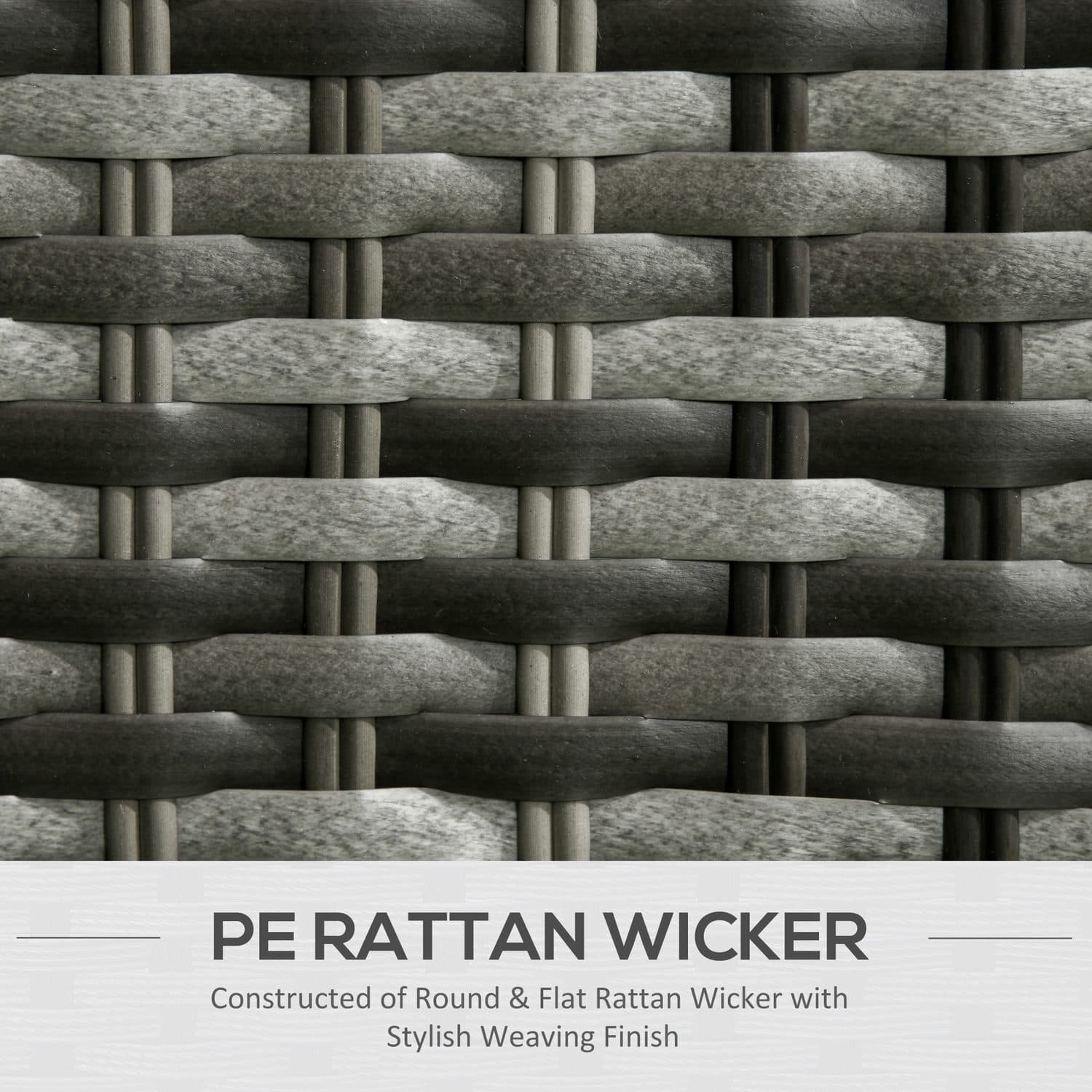 Grey 4-Piece Rattan Set - image 2