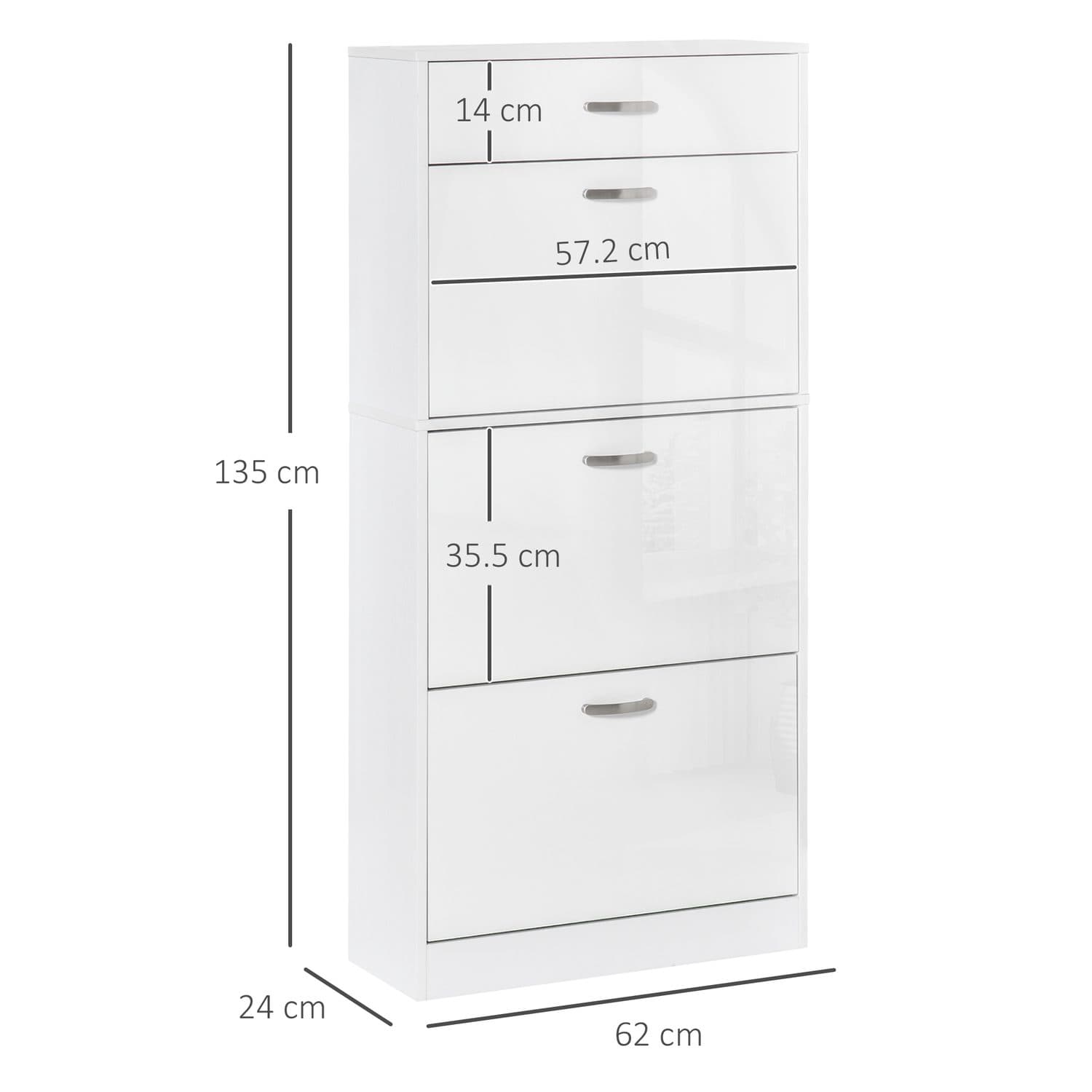 18-Pair White Shoe Cabinet - image 5