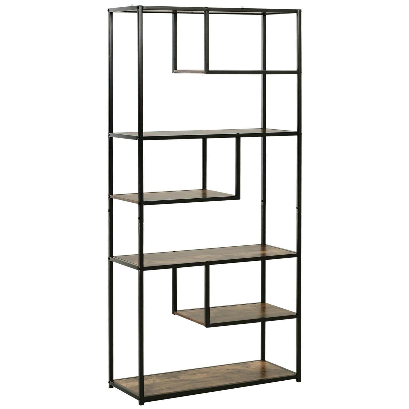 6-Tier Industrial Bookcase for Effortless Organisation
