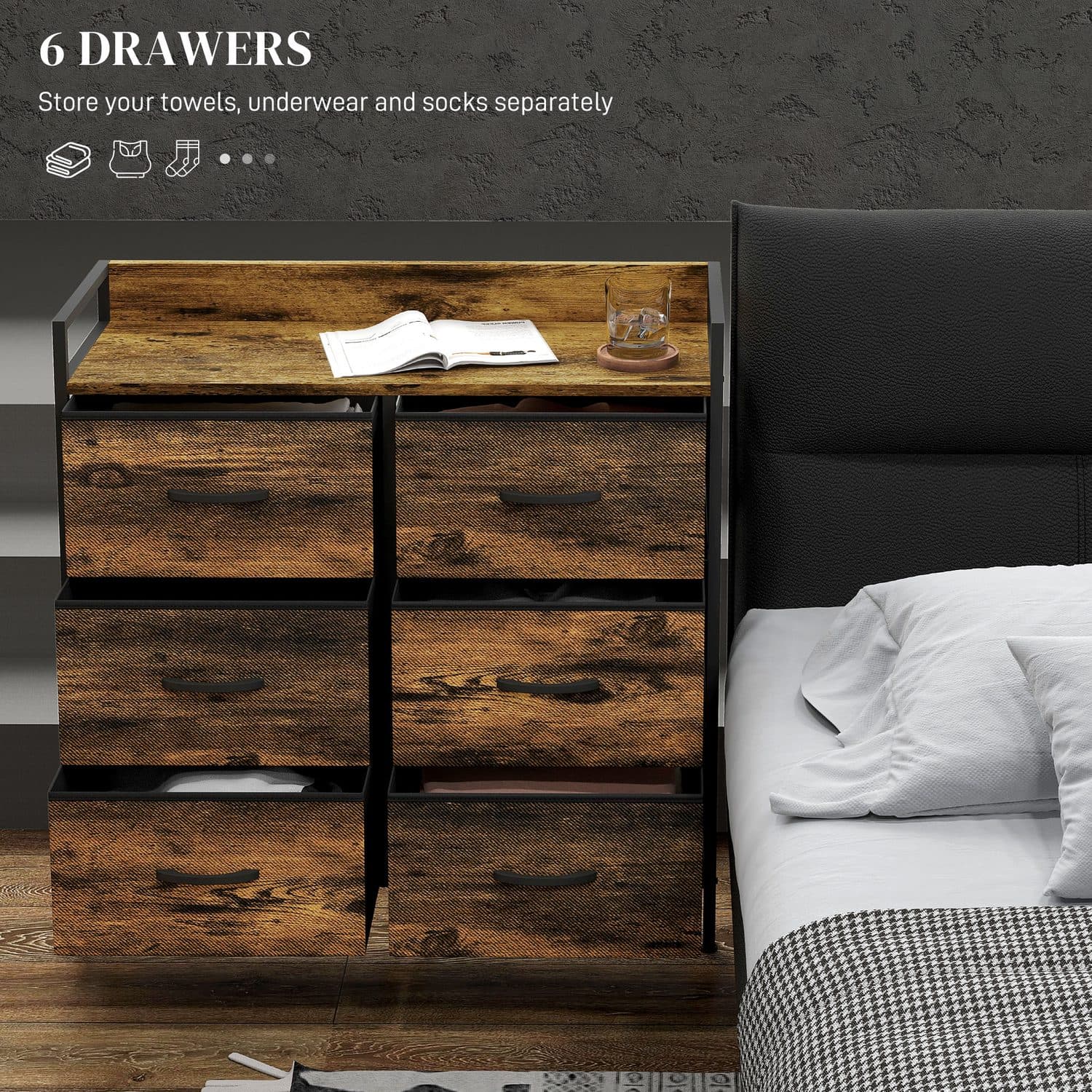 Rustic 6-Drawer Chest - image 1