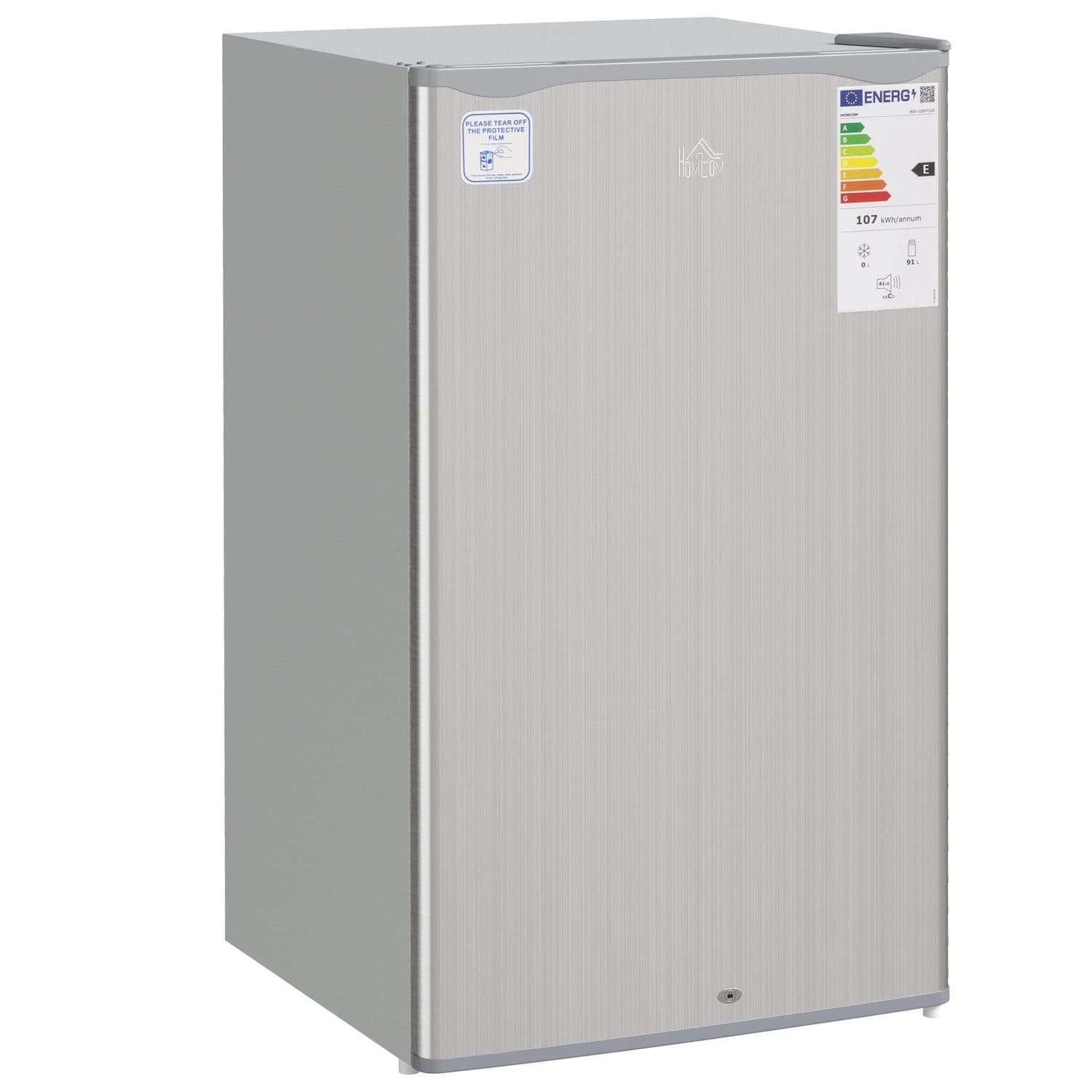 Lockable 91L Fridge for Compact Cooling - Grey