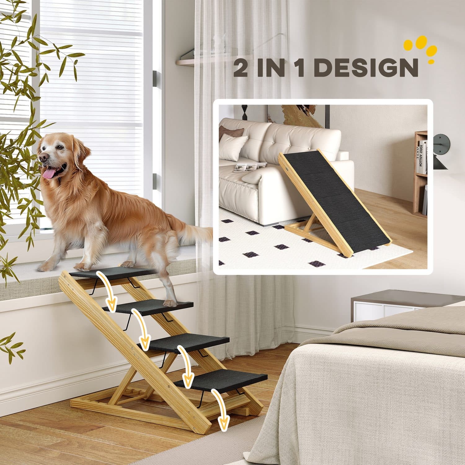PawHut Adjustable Dog Steps - image 5