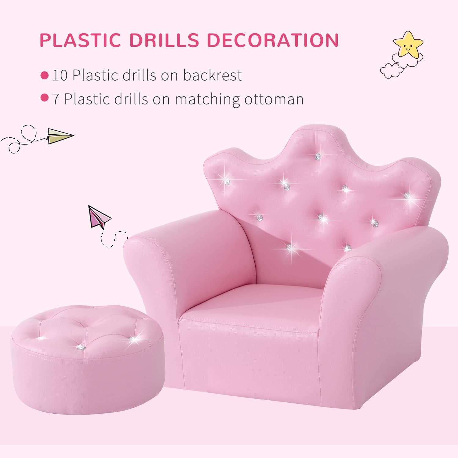 Pink Kids Armchair Set - image 2