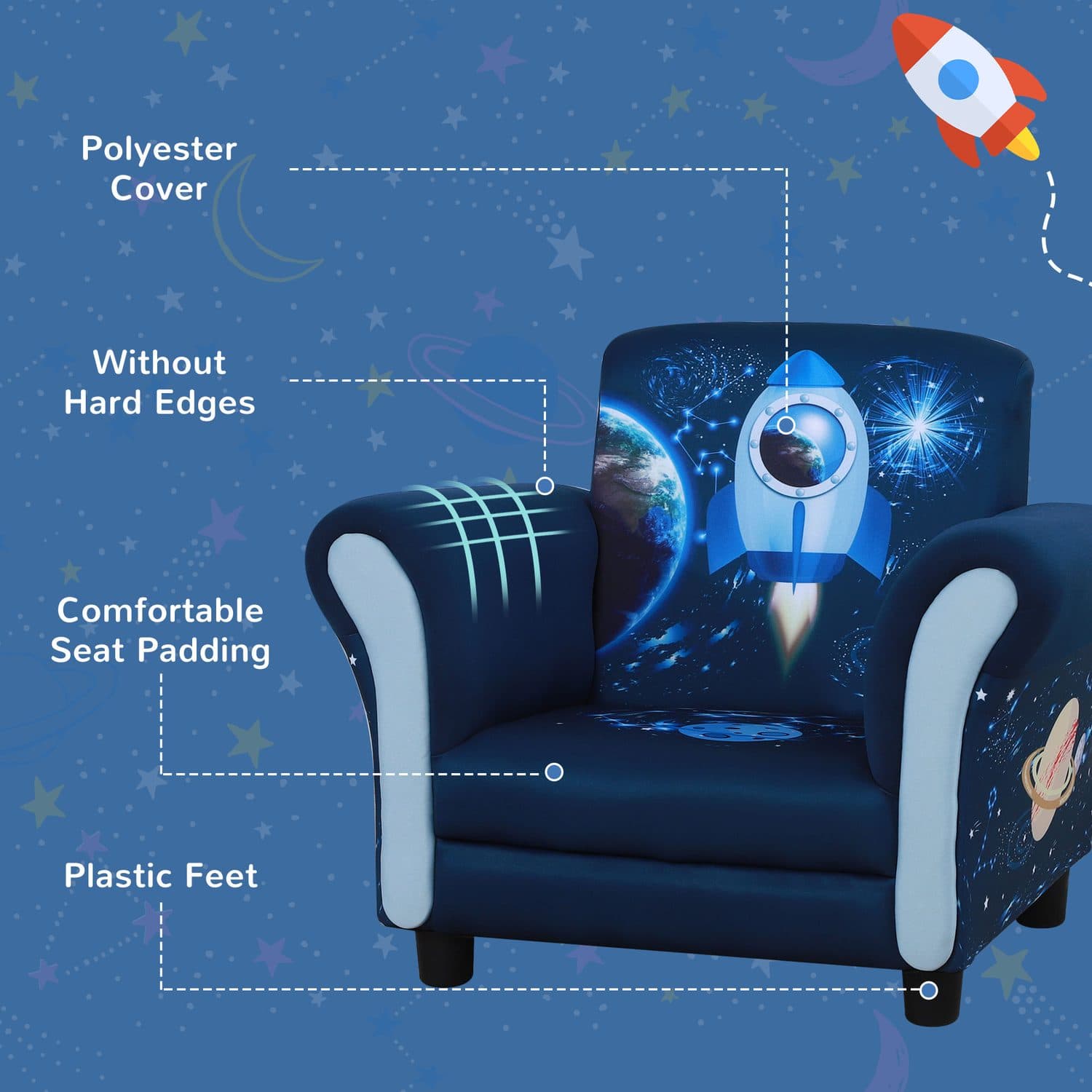 Blue Kids Mini Armchair - image 4