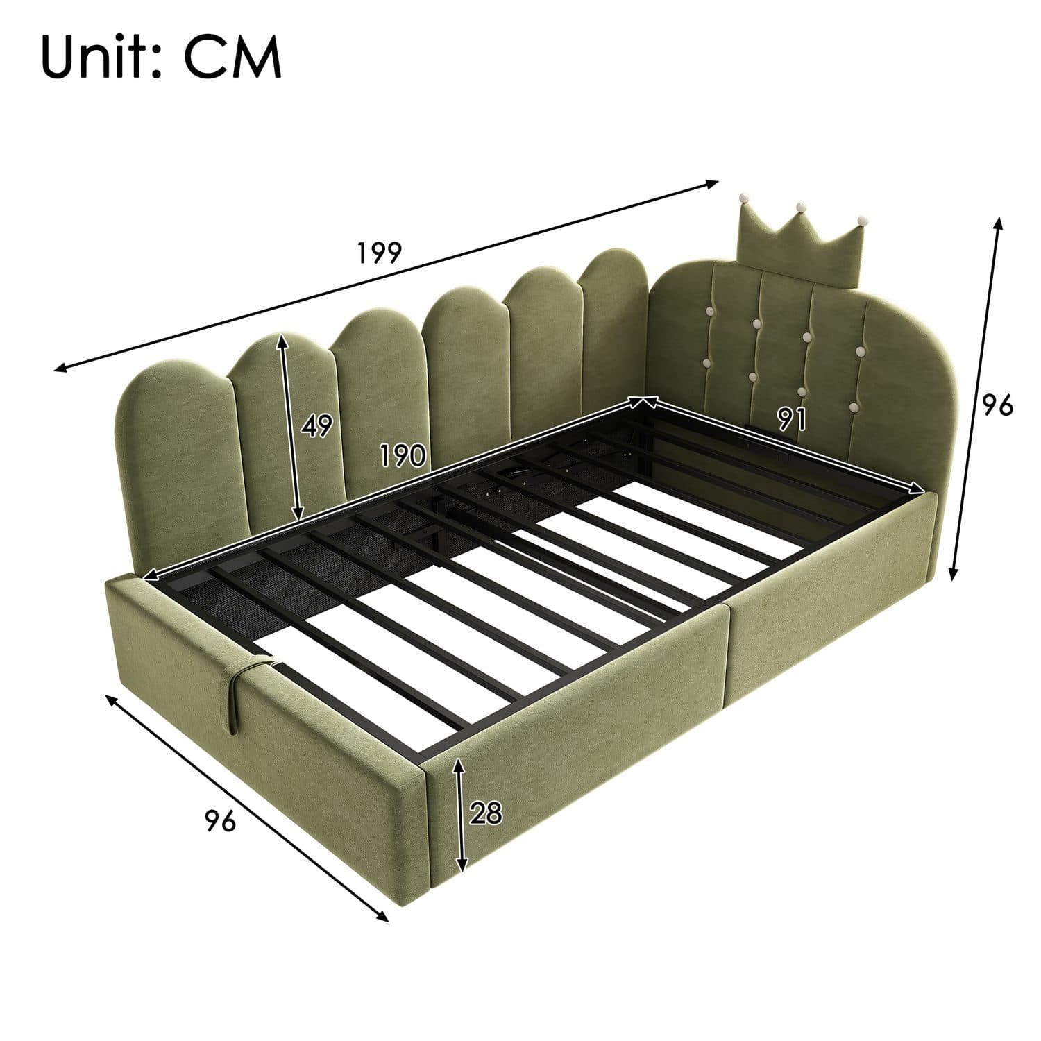 Green Velvet Storage Daybed - image 4
