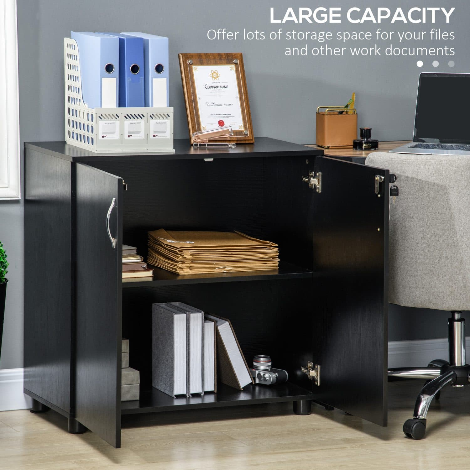 Secure Two-Tier Office Cabinet - image 1