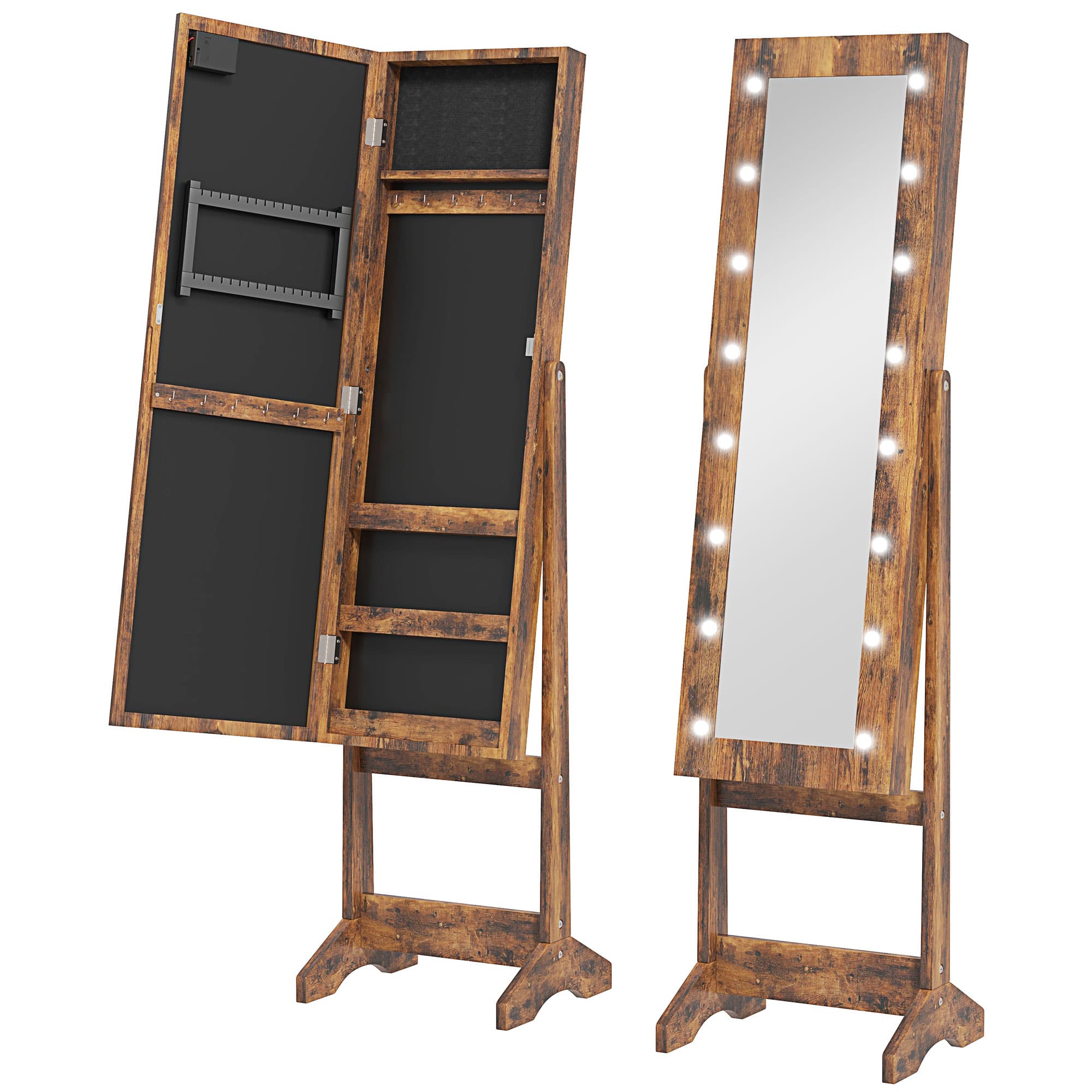 LED Mirrored Jewellery Cabinet