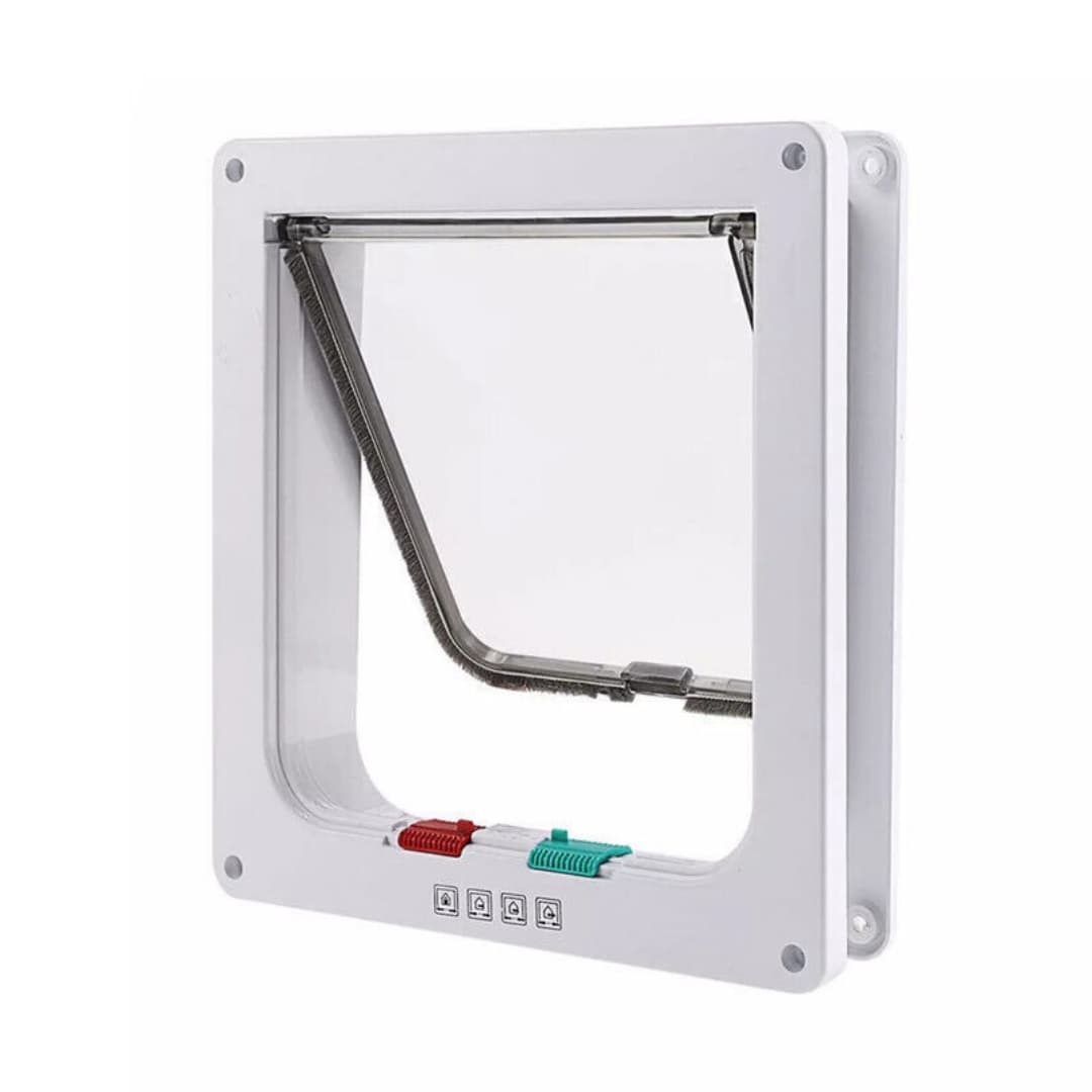 XL White Pet Door with Adjustable 4-Way Locking - image 1