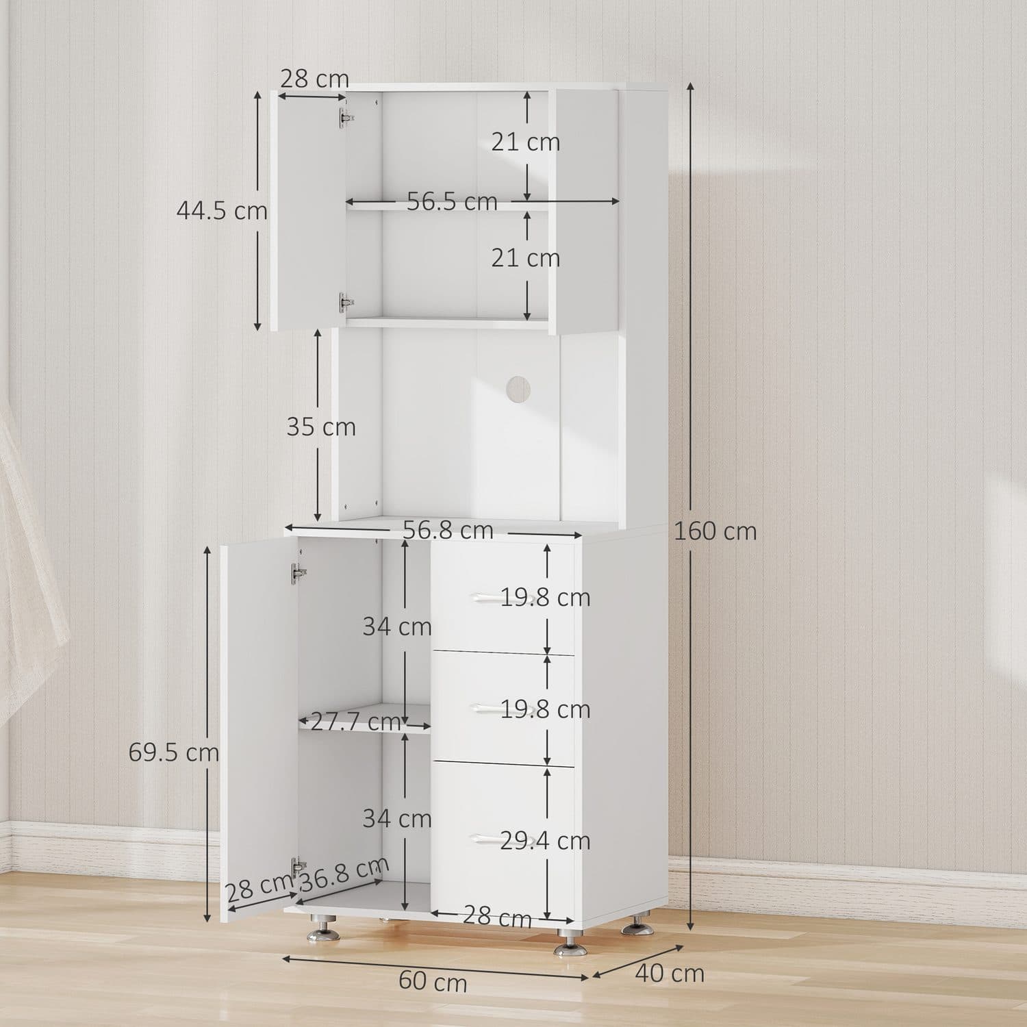 Modern White Kitchen Cupboard - image 5