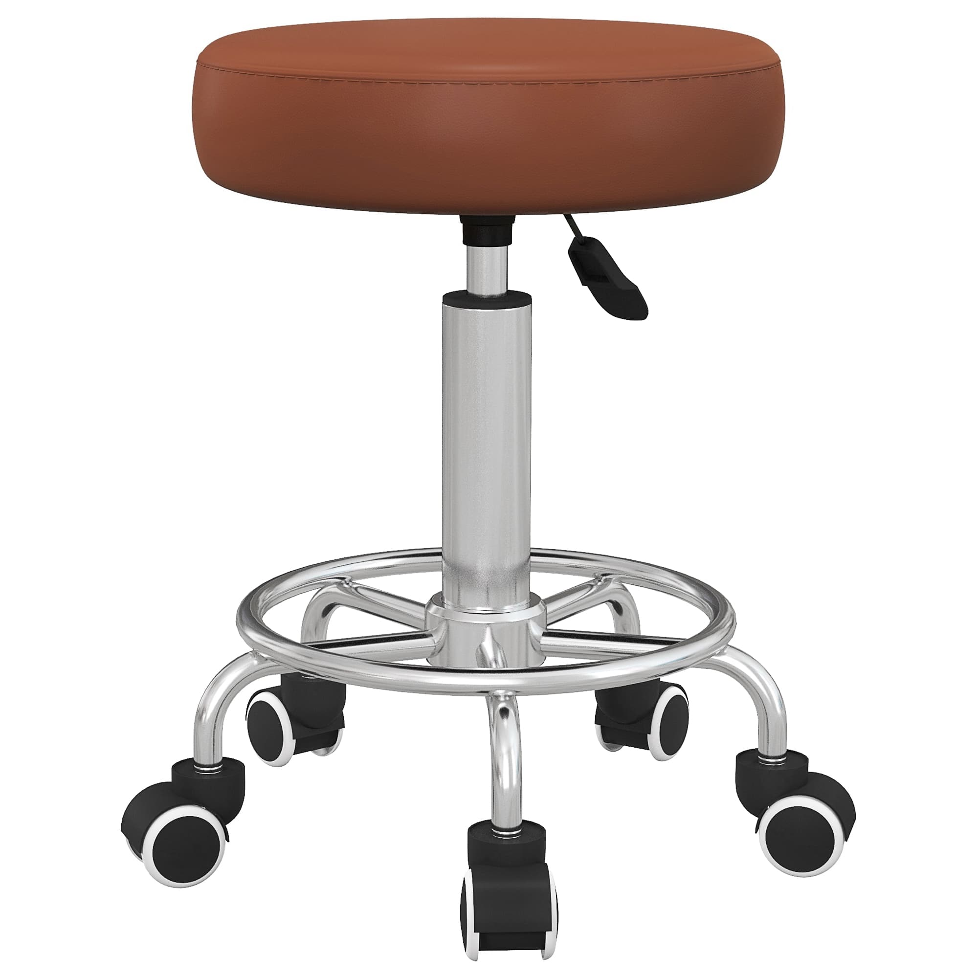 Rolling Height-Adjustable Stool for Salon, Spa or Home Use