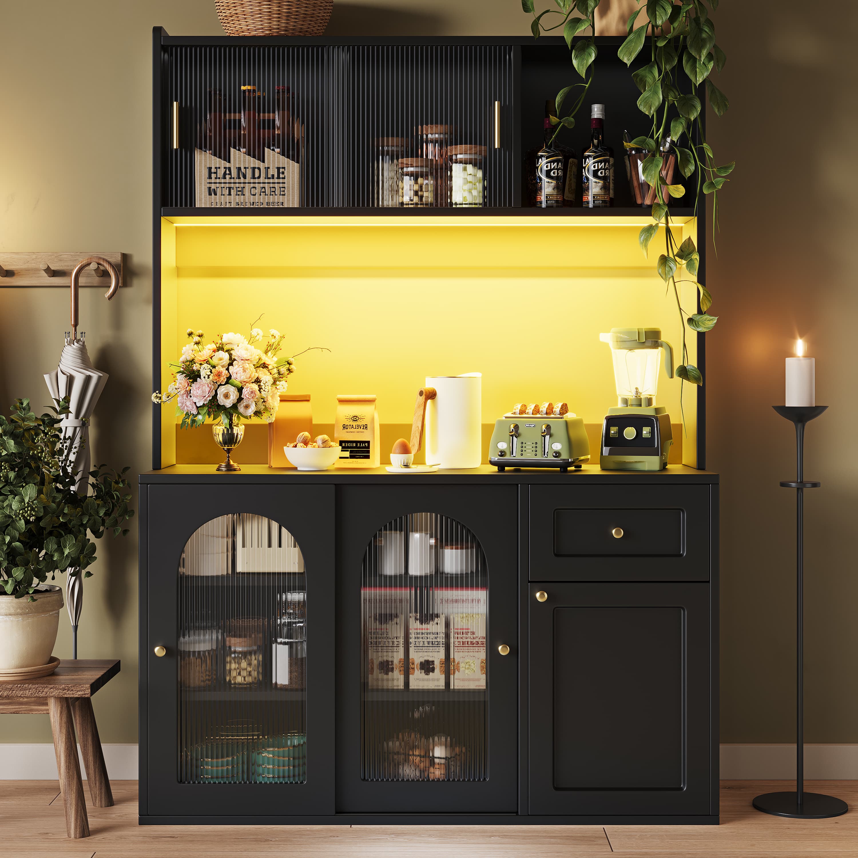 Music-Syncing LED Buffet Cabinet - image 5