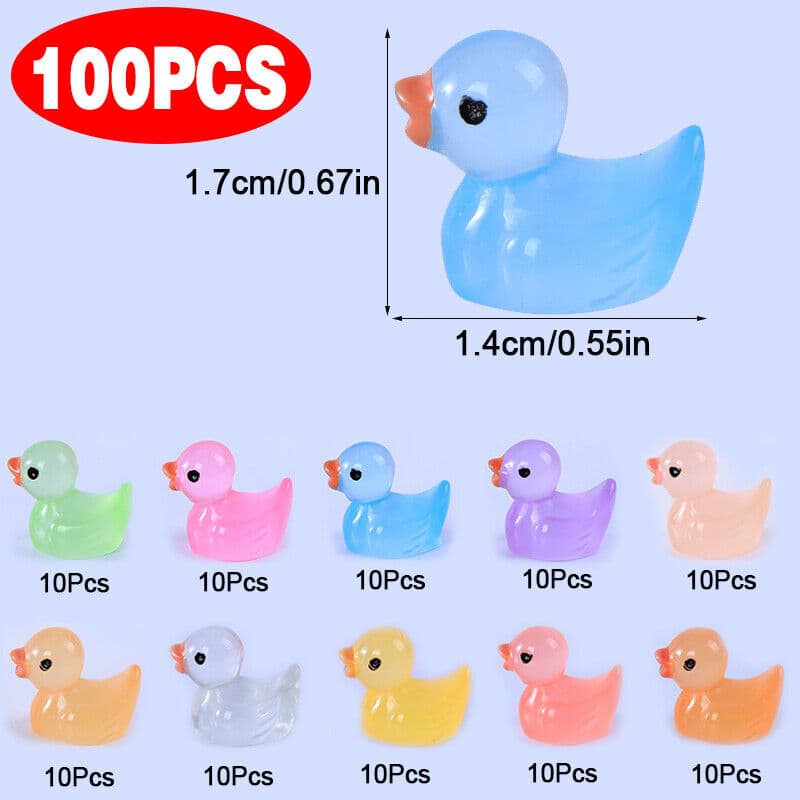 Tiny glow duck ornaments for playful miniature displays - Default