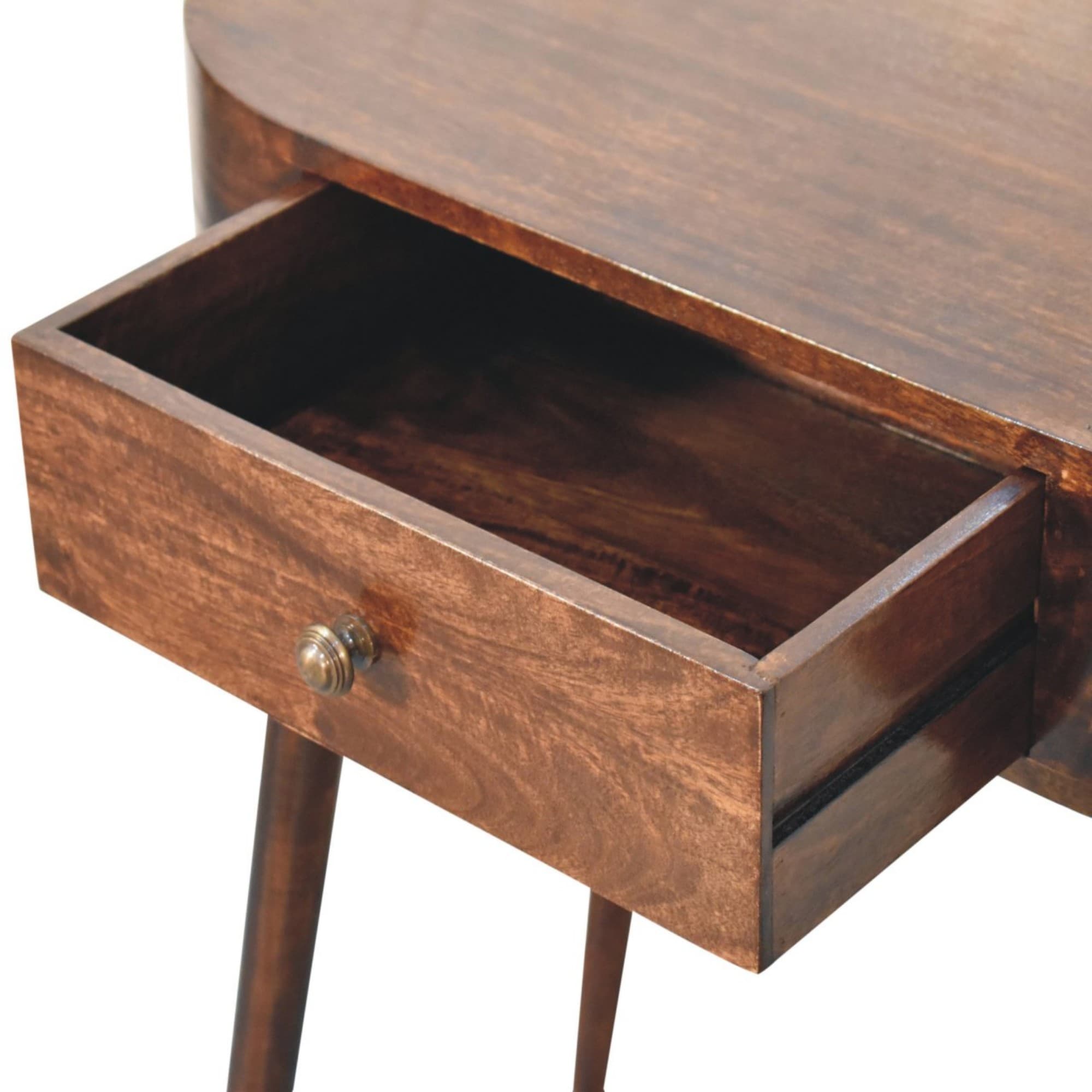 Walnut Console Table with Rounded Edges - image 2