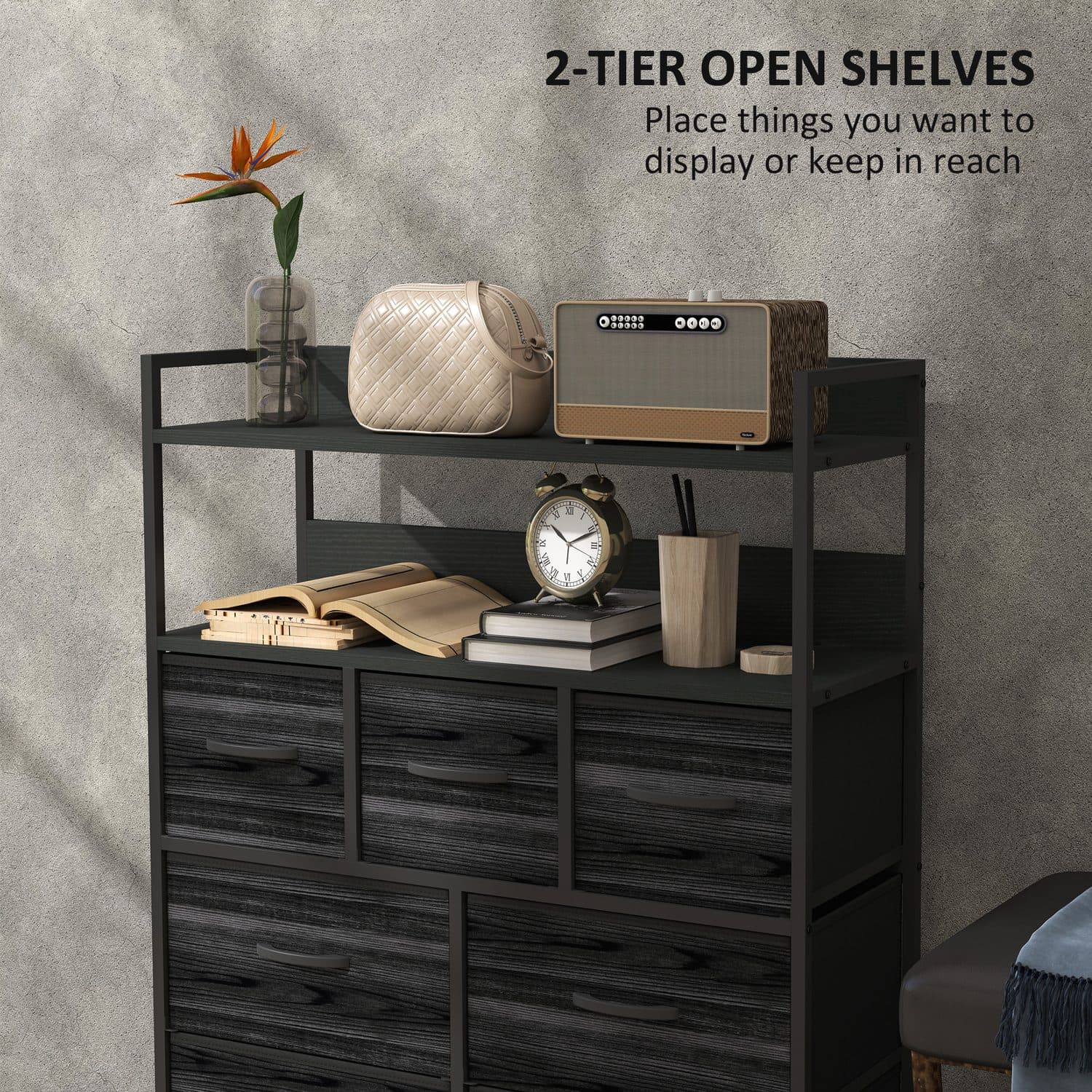 Rustic 7-Drawer Fabric Chest - image 2