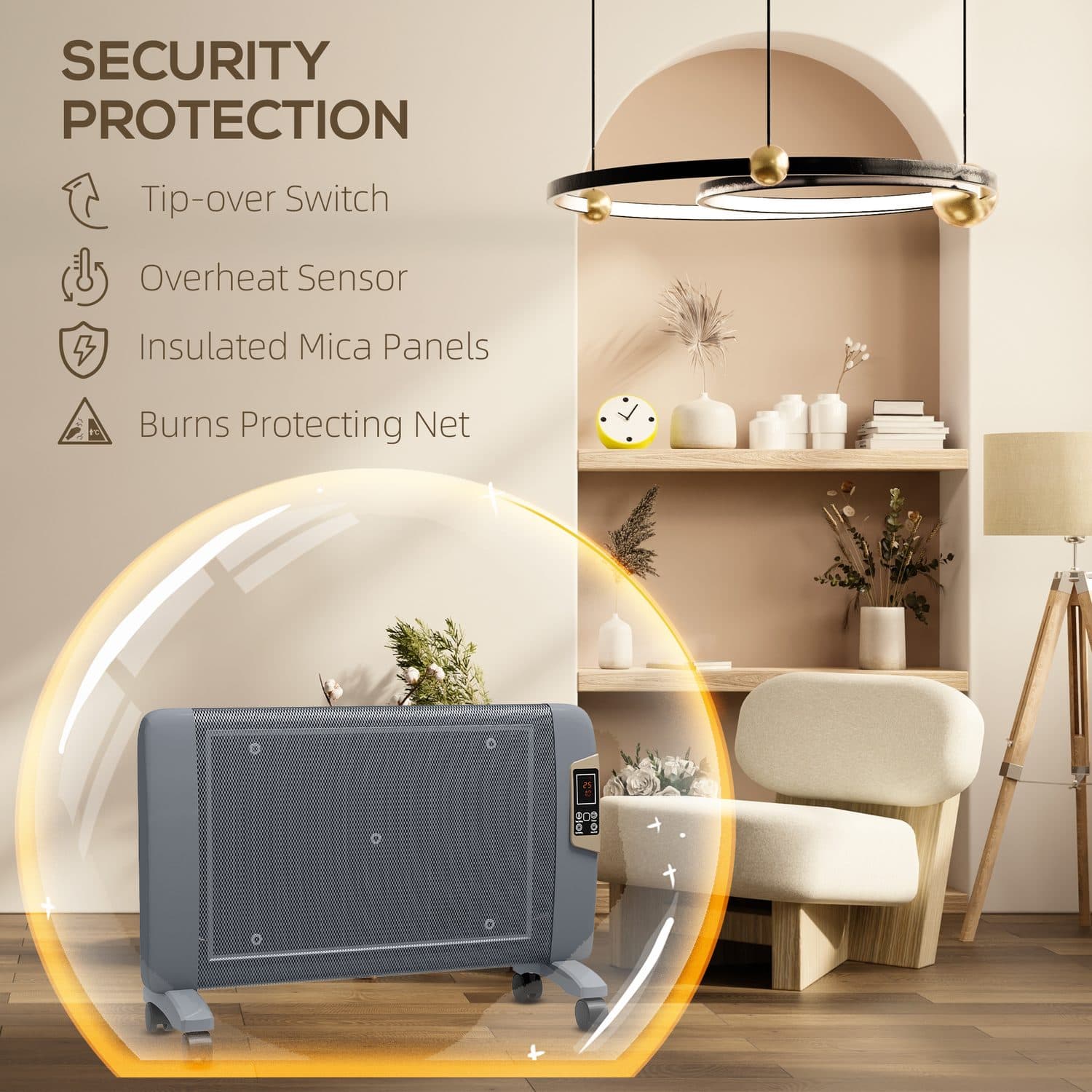 Portable Mica Space Heater with Remote Control - image 3