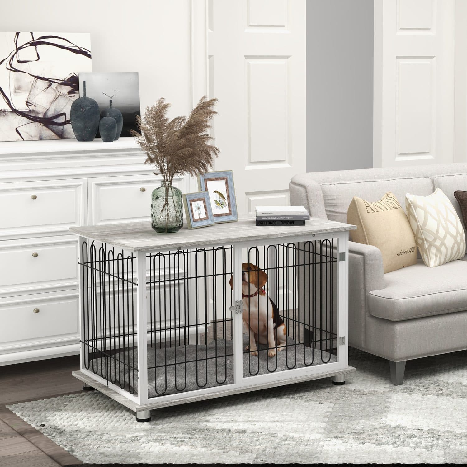 PawHut Dog Crate Side Table - image 3