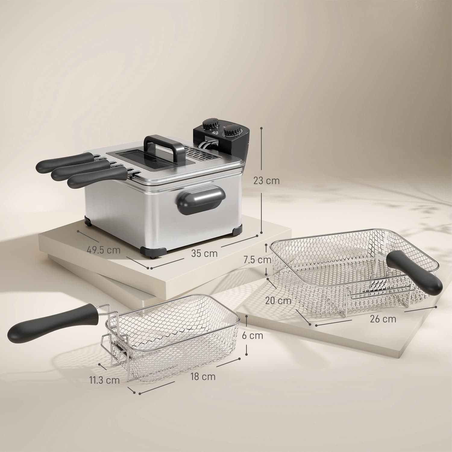 5-Litre Stainless Steel Deep Fat Fryer With Timer - image 2