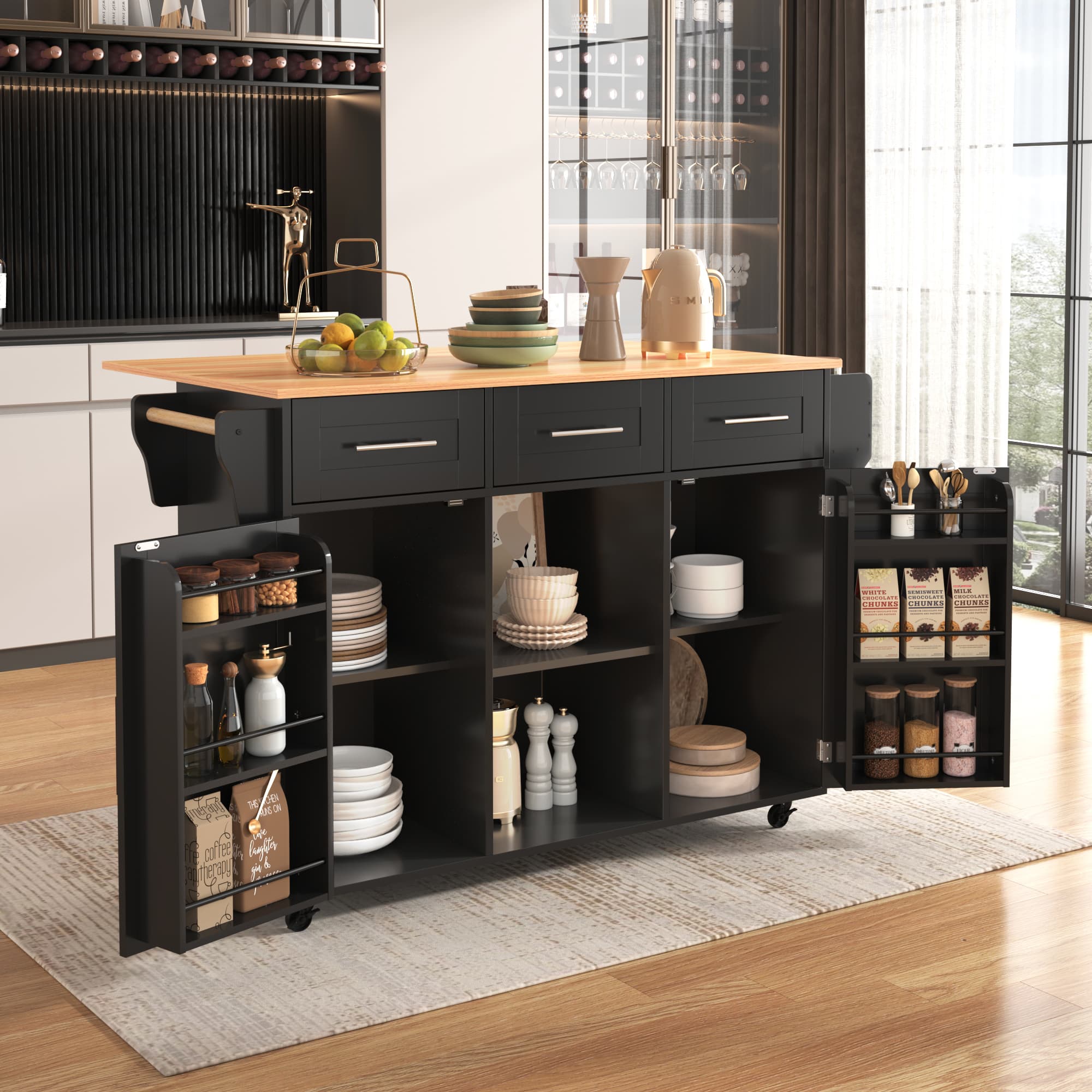 Foldable Kitchen Island Trolley - image 5