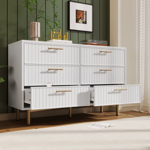 Ribbed 6-Drawer Sideboard - image 3