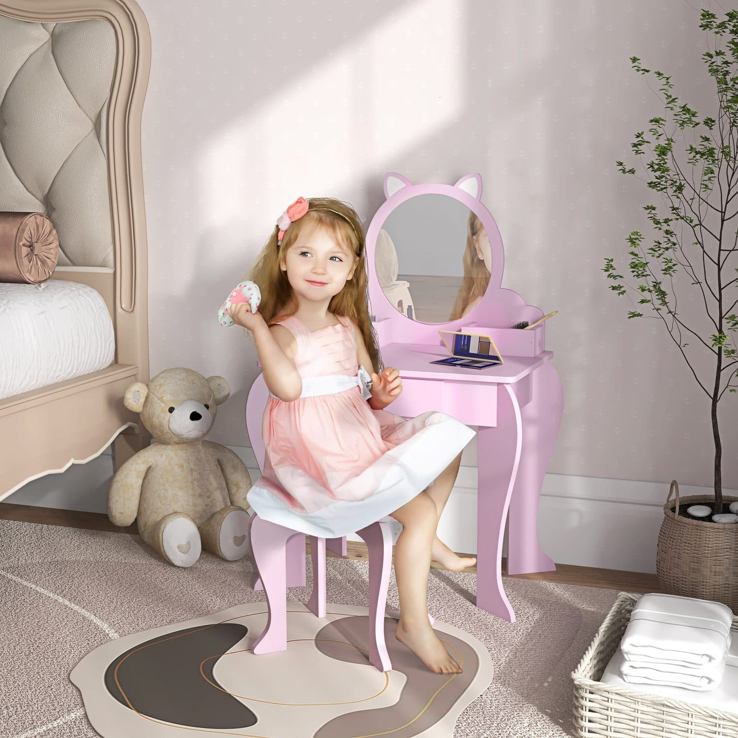ZONEKIZ Pink Kids Vanity Set - image 1
