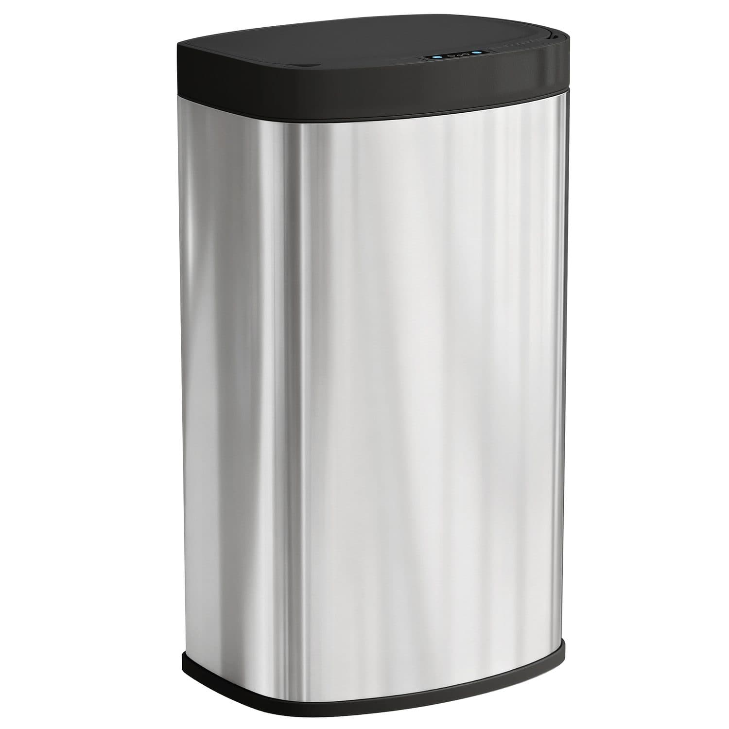 Hands-Free 55L Kitchen Bin — Wave to Open, Closes Silently - Silver