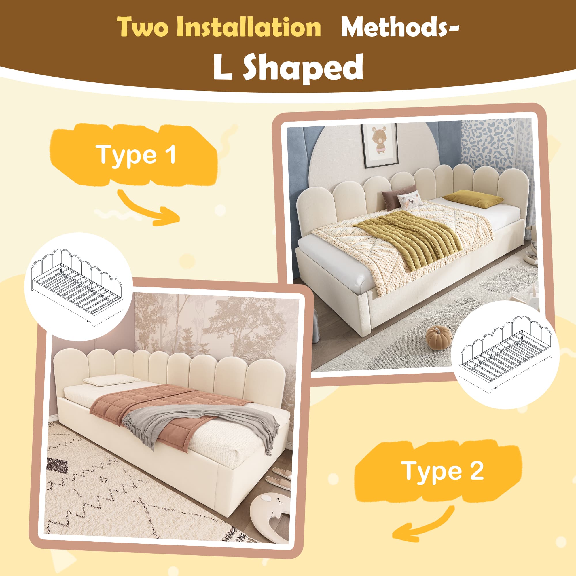 Chic Velvet Daybed with Pull-Out Guest Bed | 90x190cm - image 1